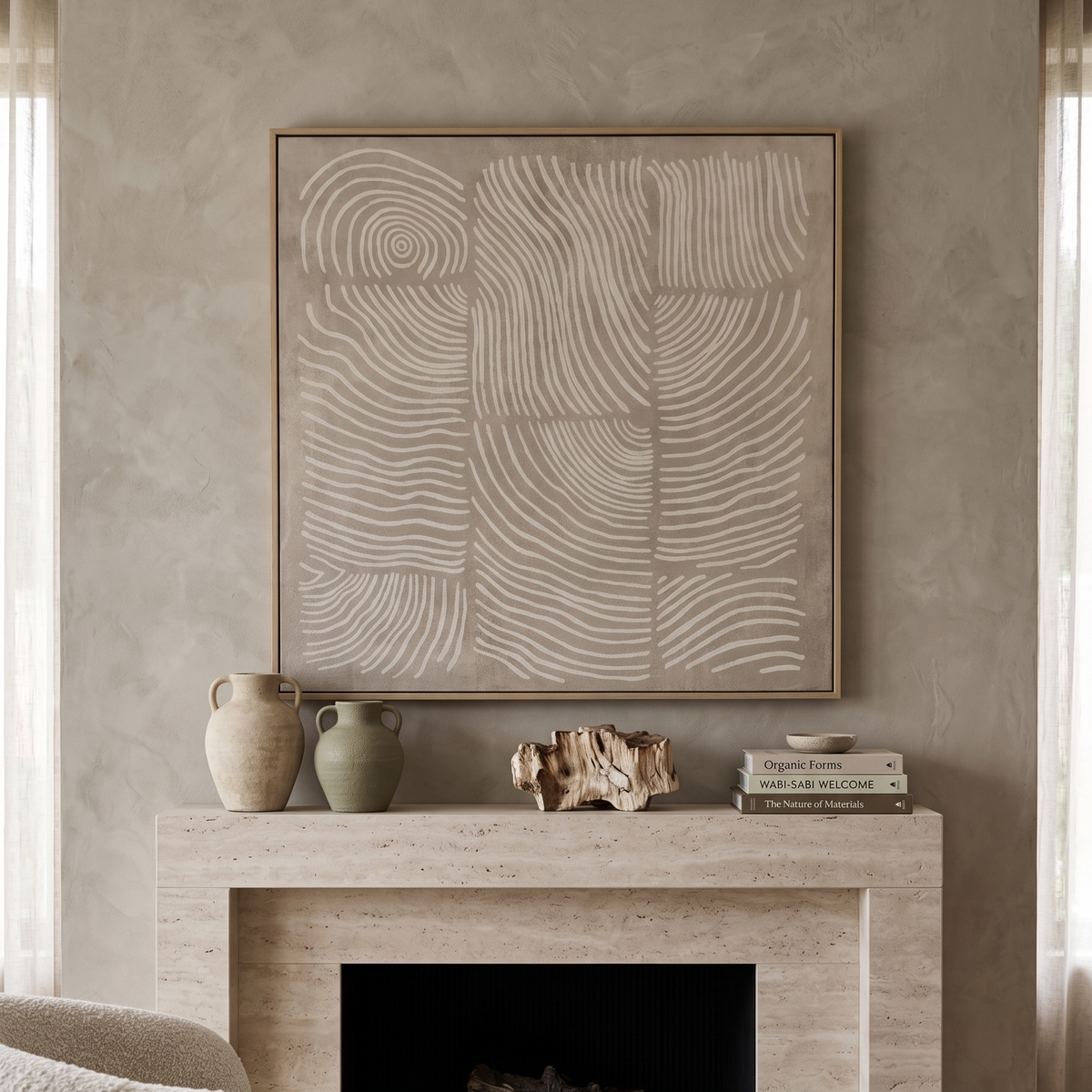 Ivory Timberline Textured Canvas