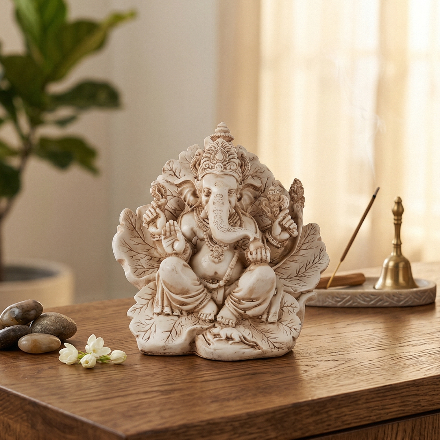 Lotus Ganesh Idol