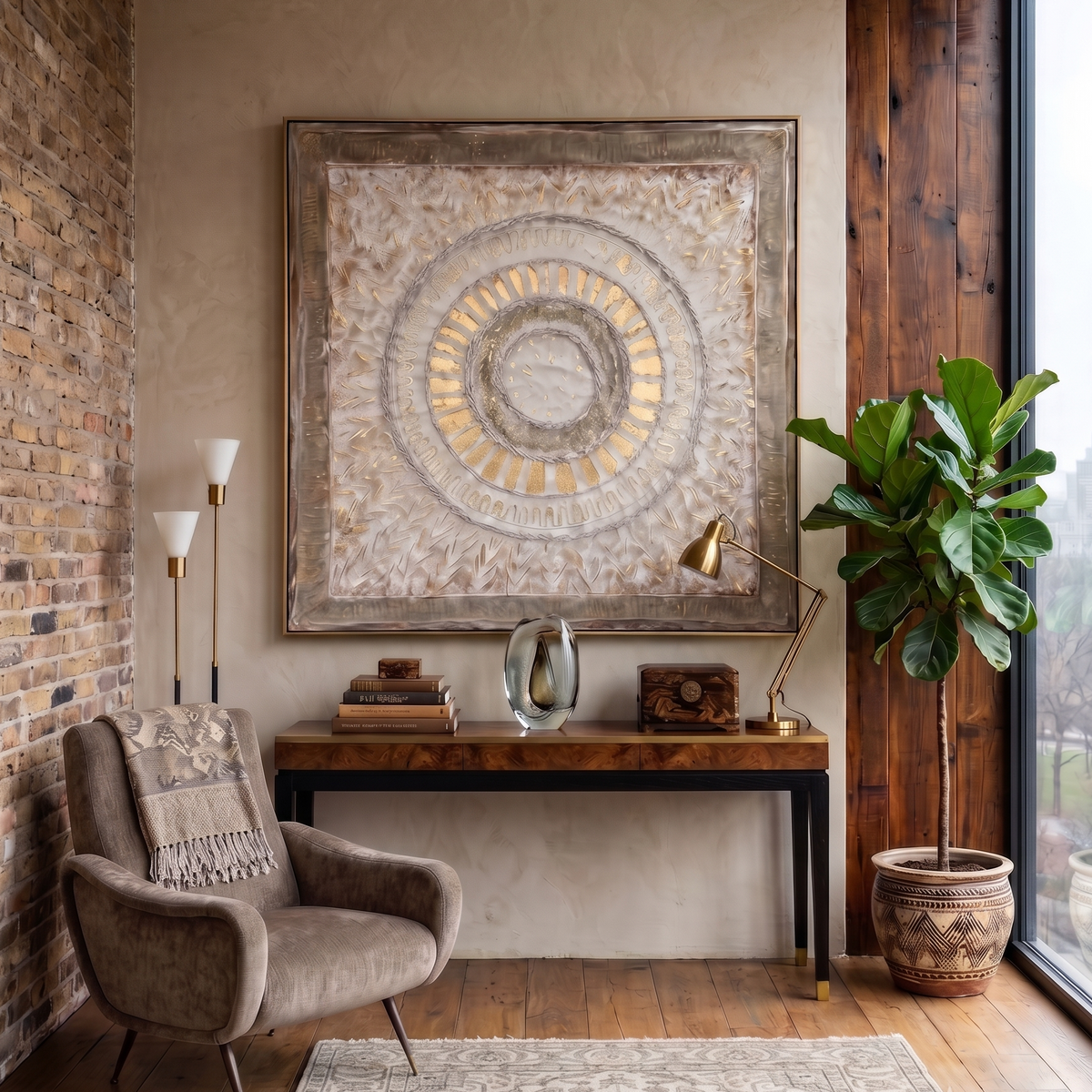 Mandala Relic Gilded Canvas