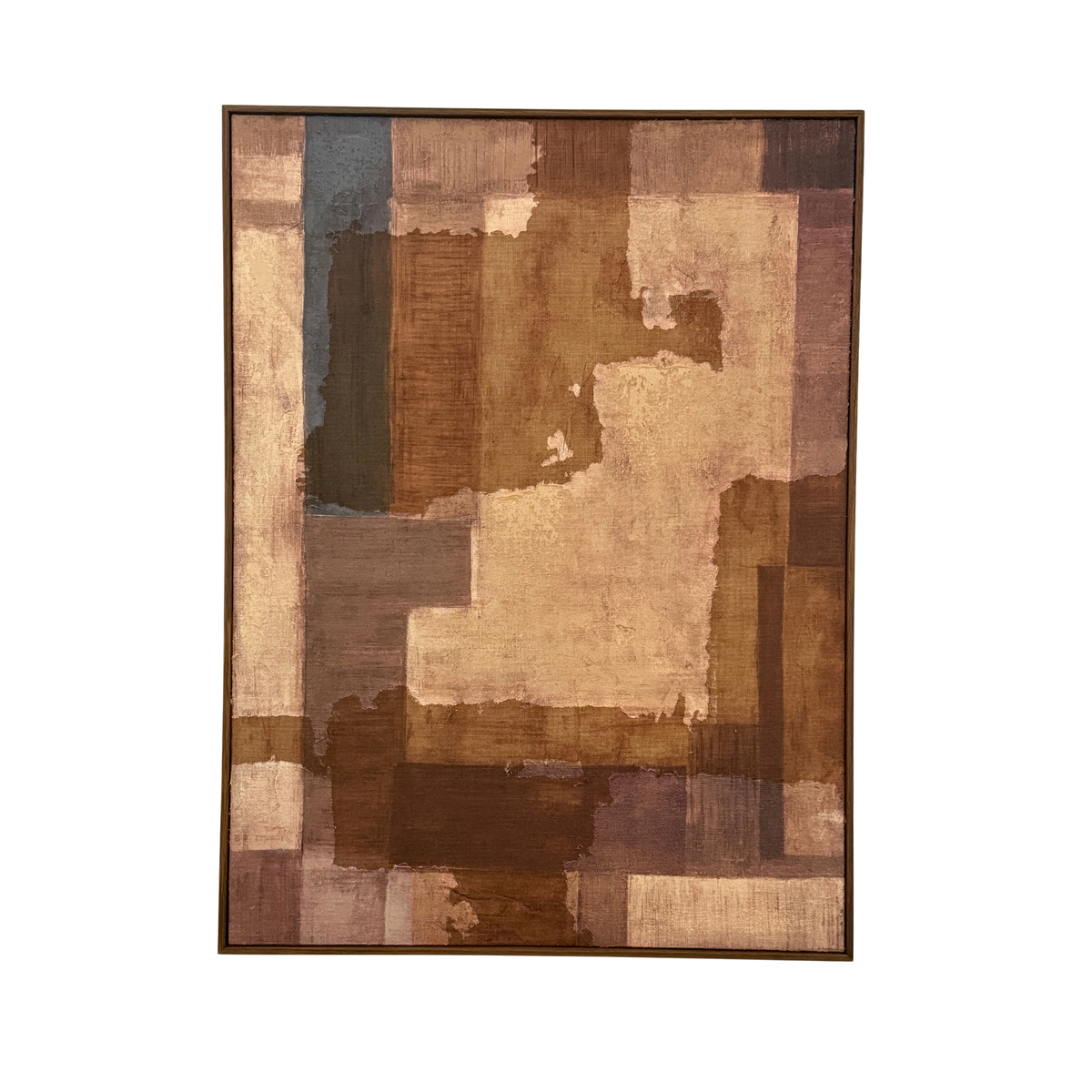 Umber Patchwork Linen Canvas