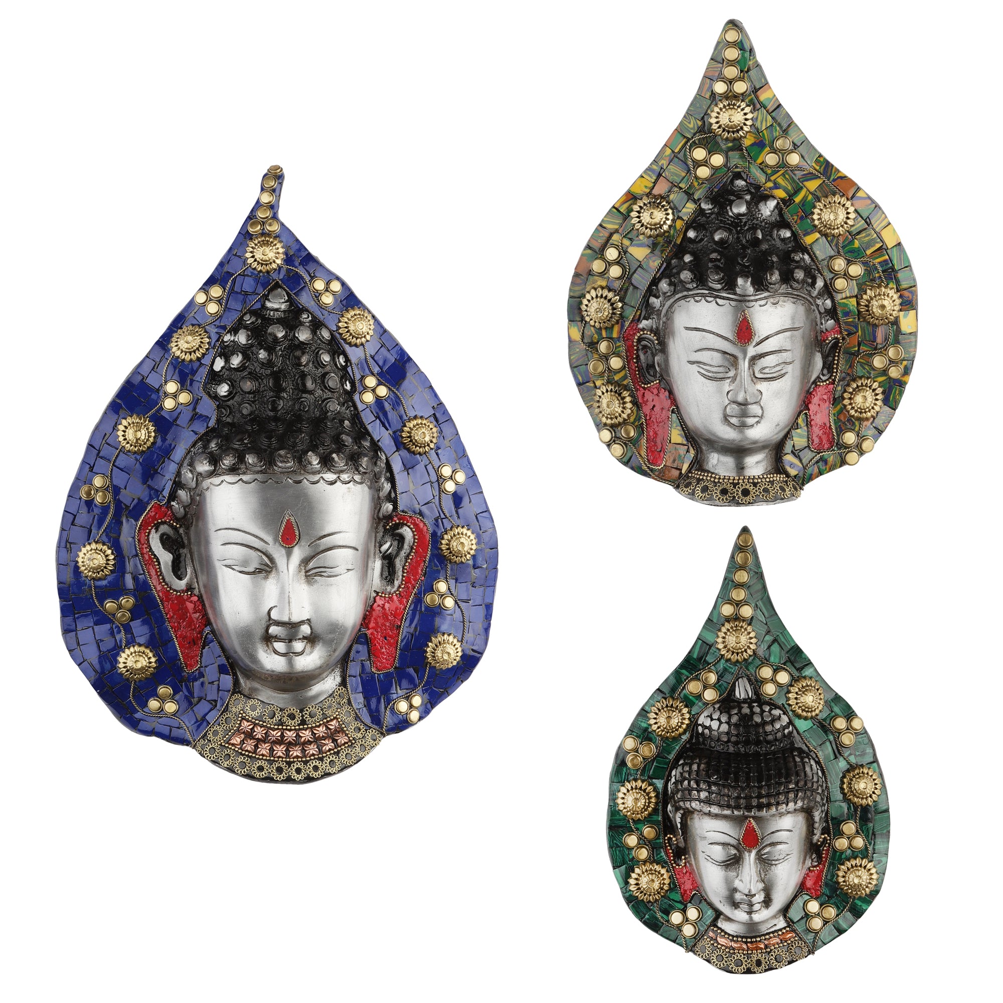 Buddha Wall Mask (Stone Finish)