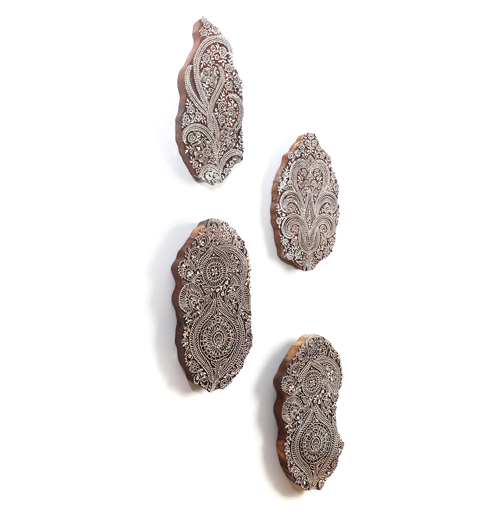 Ethnic Motifs - Handcarved Wall Hanging (set of 4)