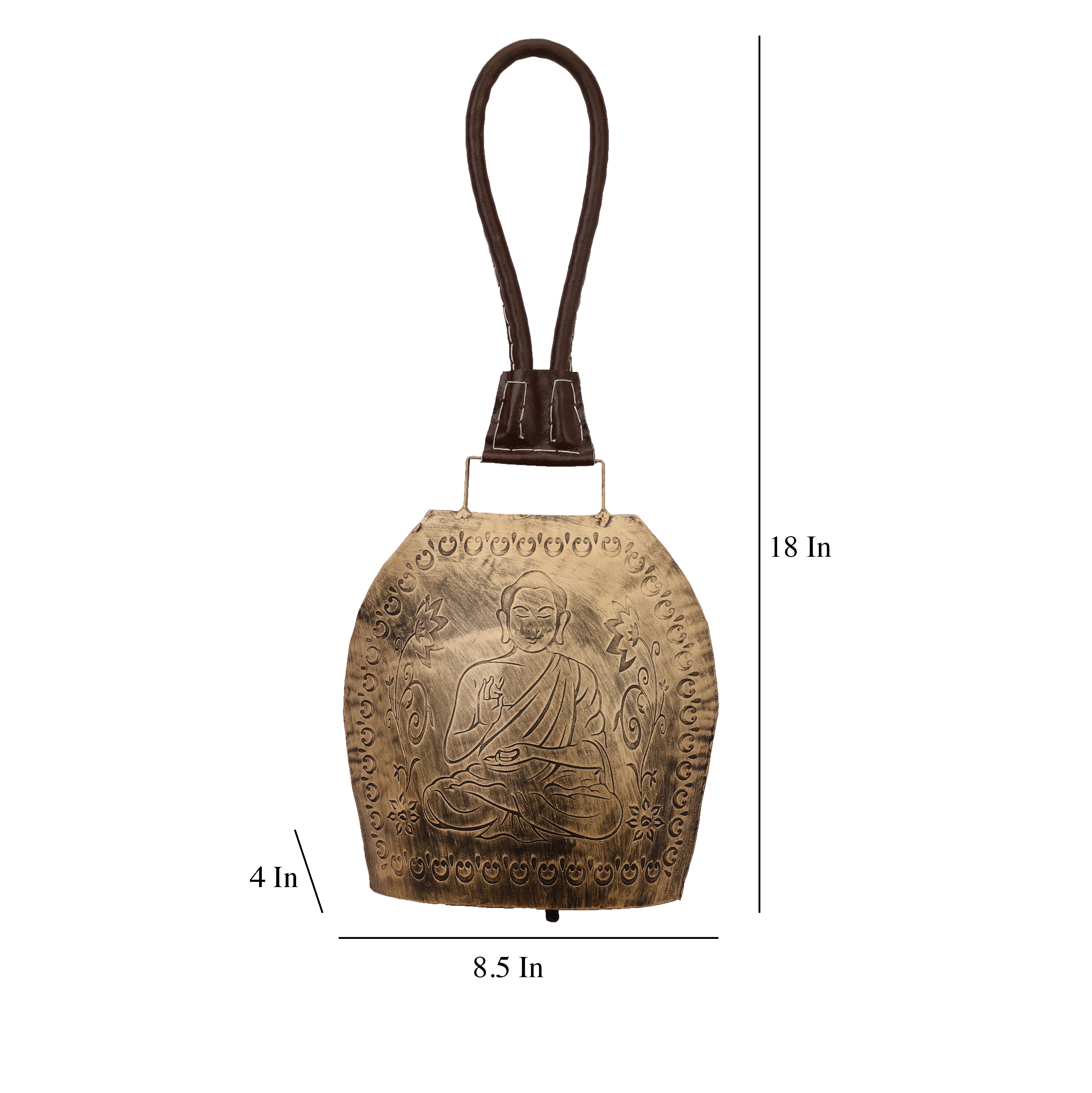 Buddha Motif Hanging Cow Bell