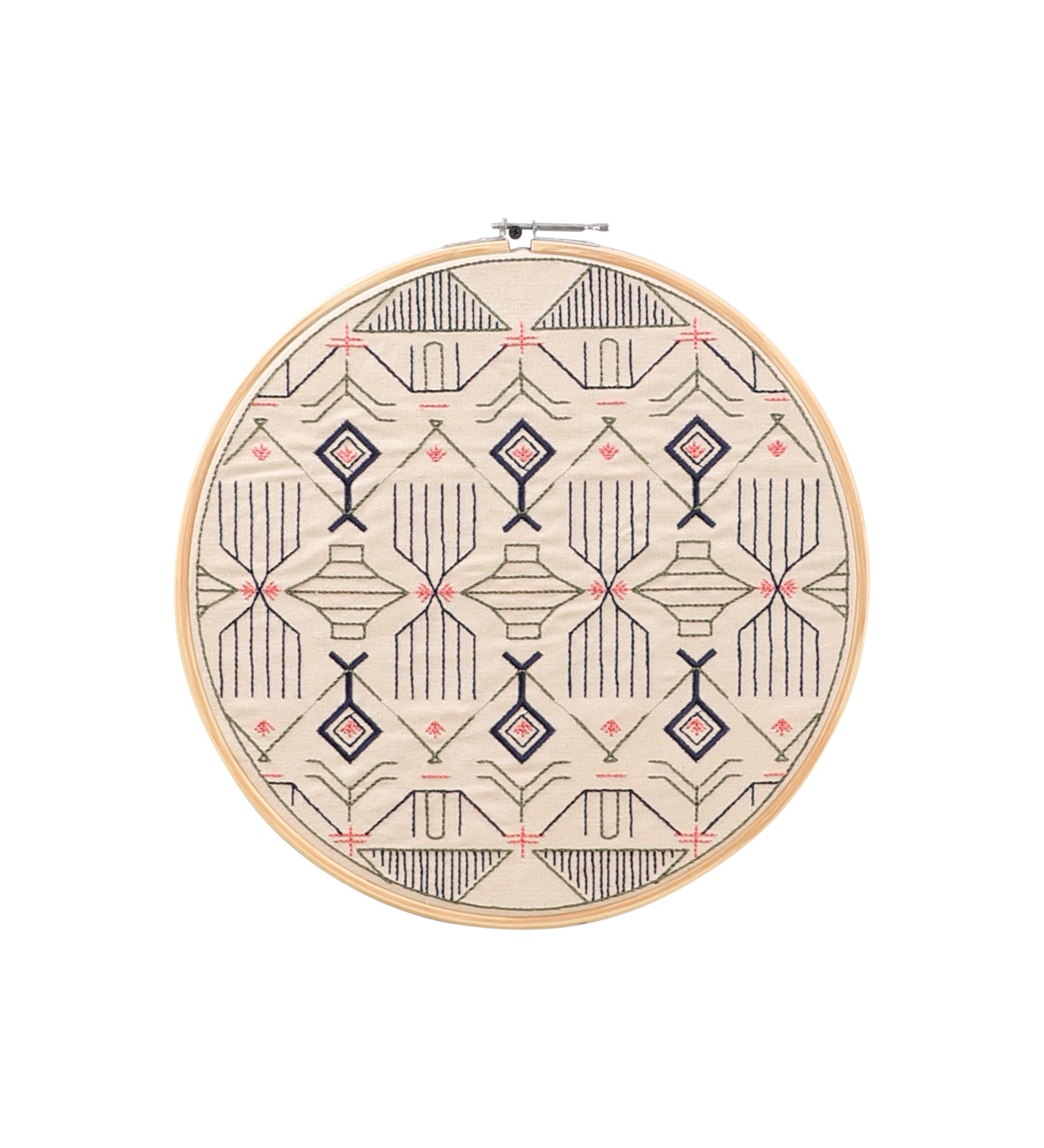 Multicolour Embroidered Hoops (Single)