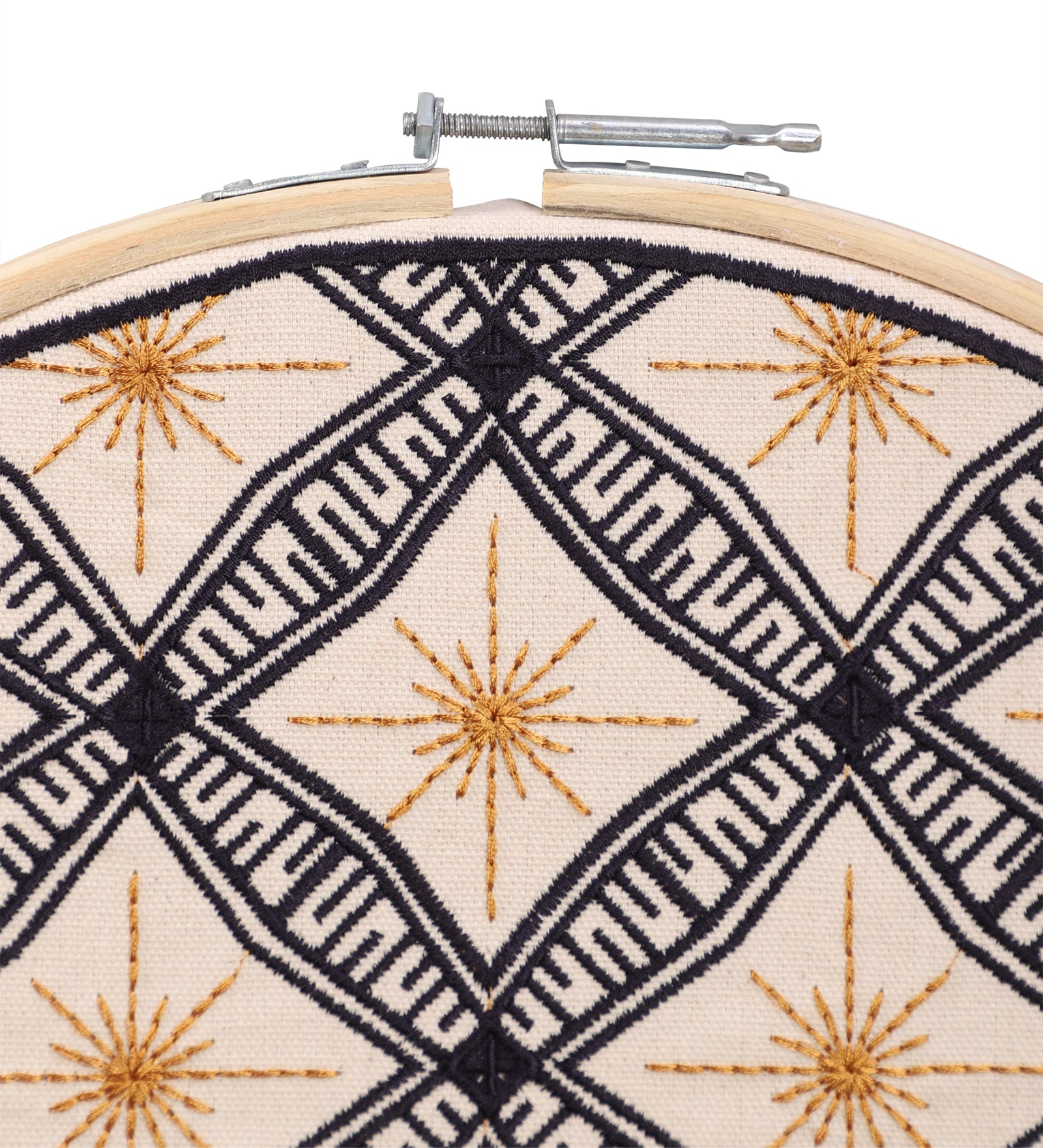 Blue Embroidered Hoops (Single)