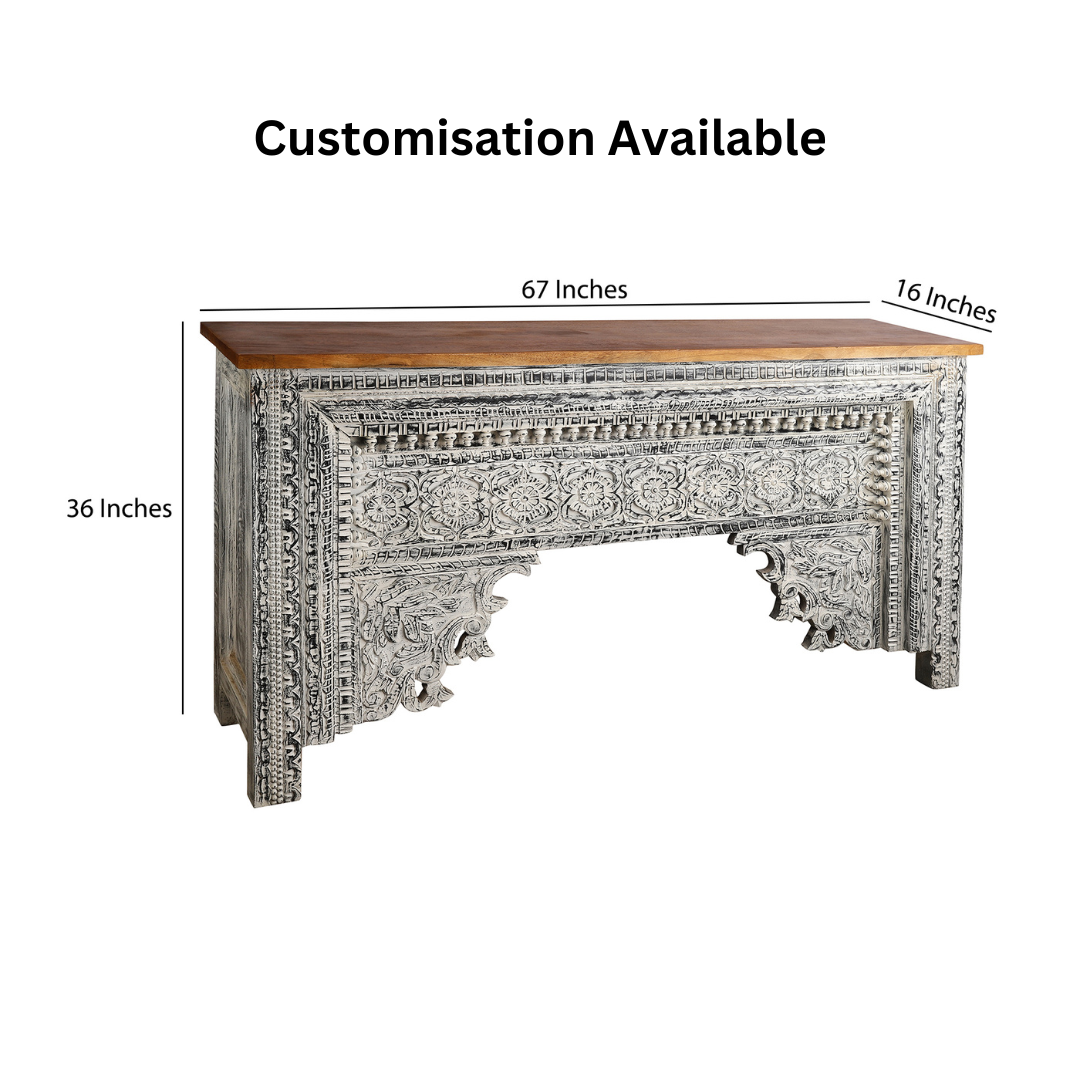 Riwaayat Handcrafted Navy Blue Console Table