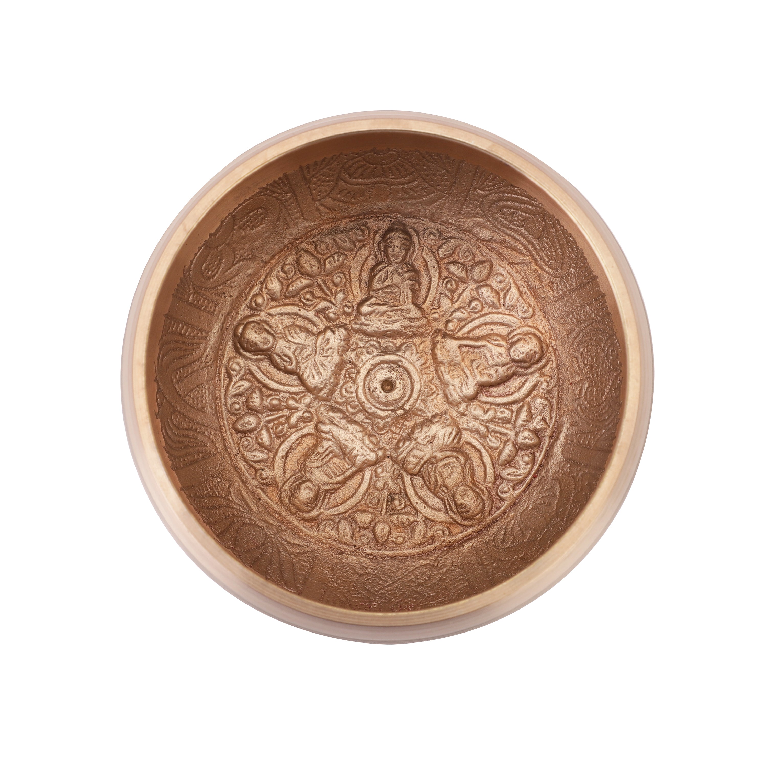 Buddha Star Carving Tibetan Singing Bowl (with stick)