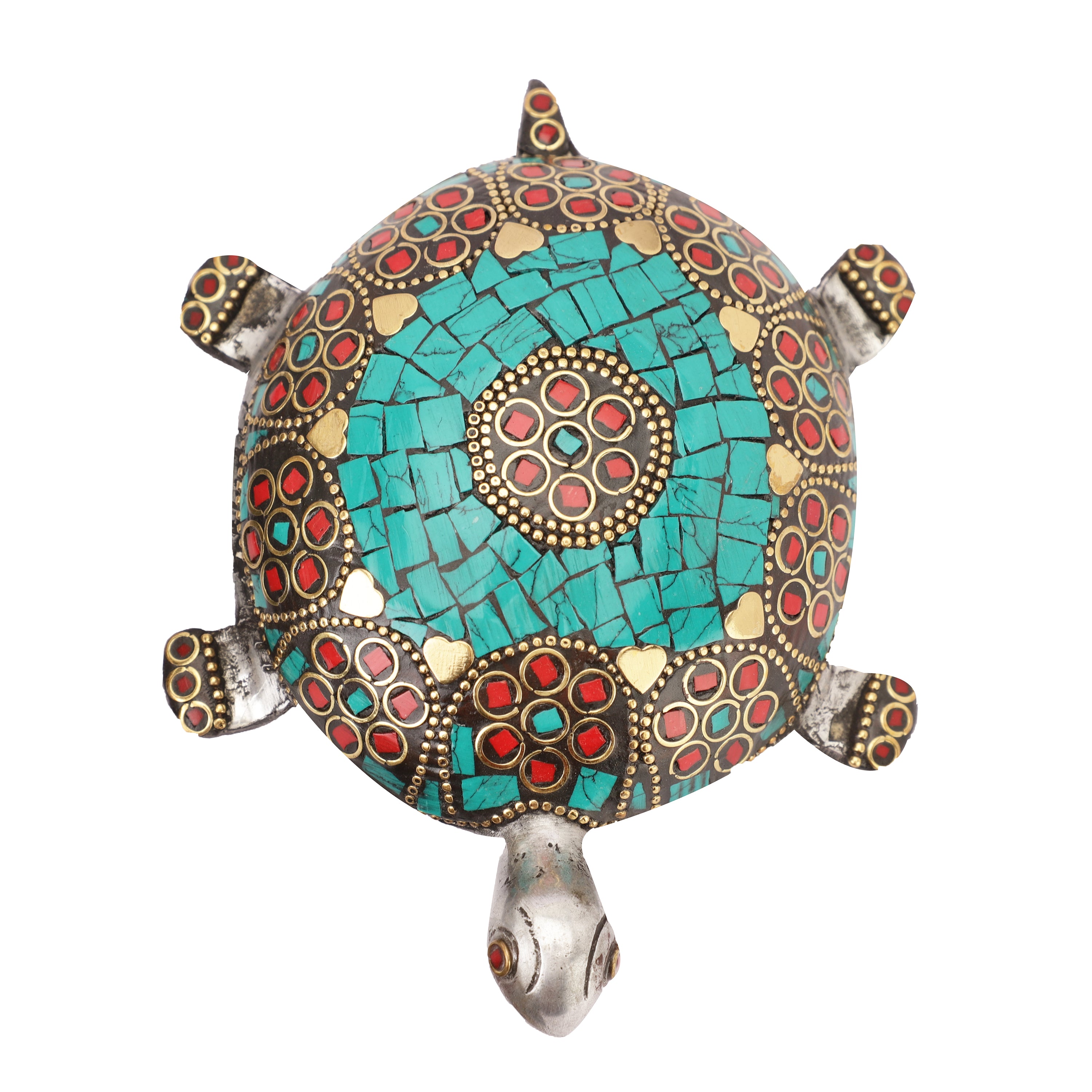 Turquoise Stone Turtles (Set of 3)