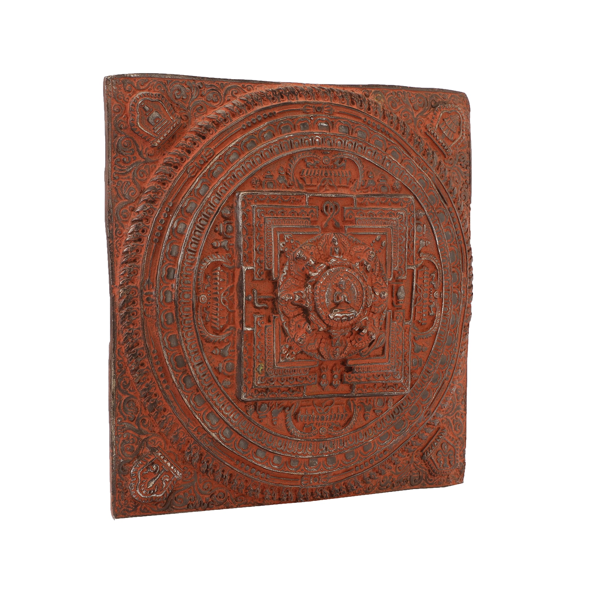 Handcarved Metal Mandala Wall Art (Single)