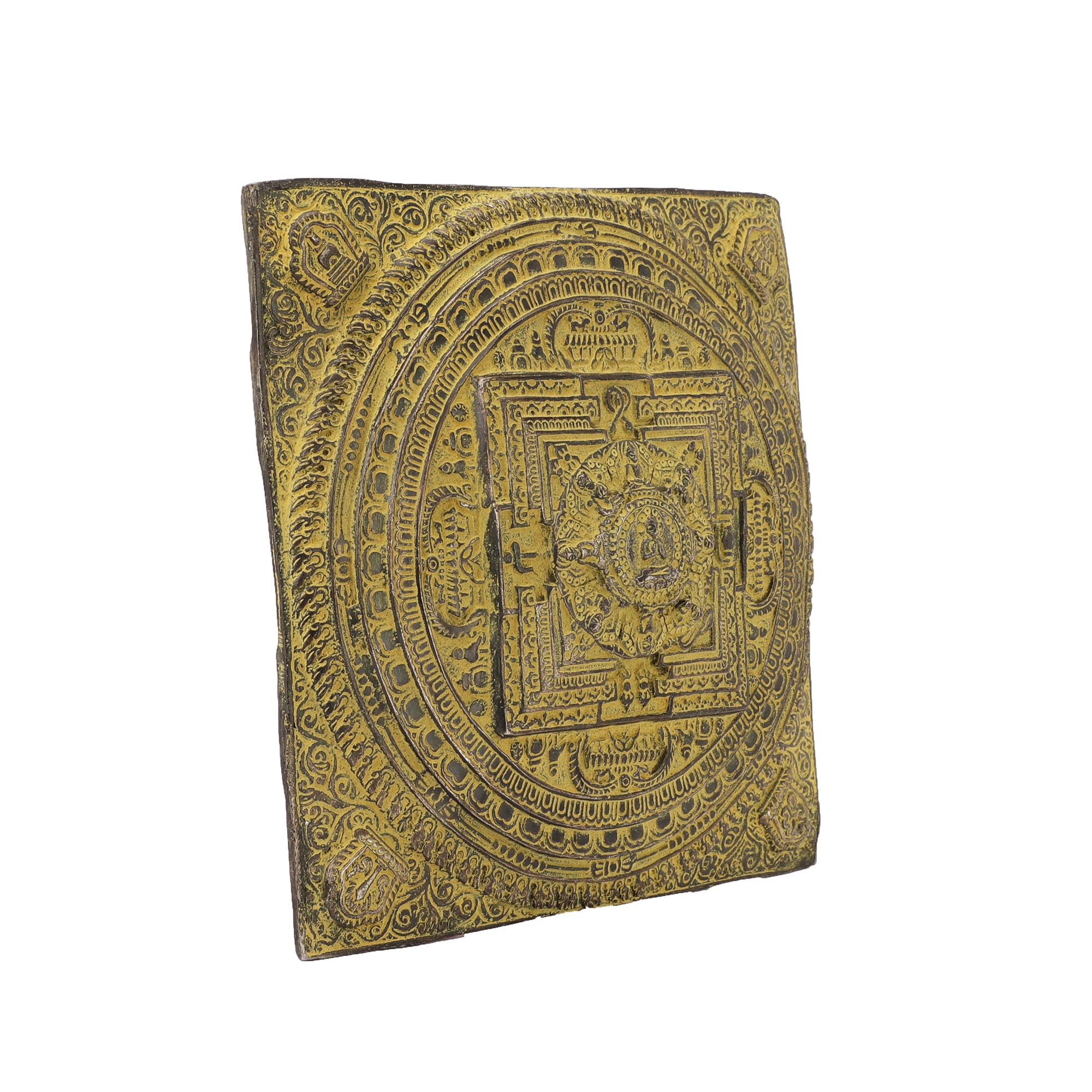 Handcarved Metal Mandala Wall Art (Single)