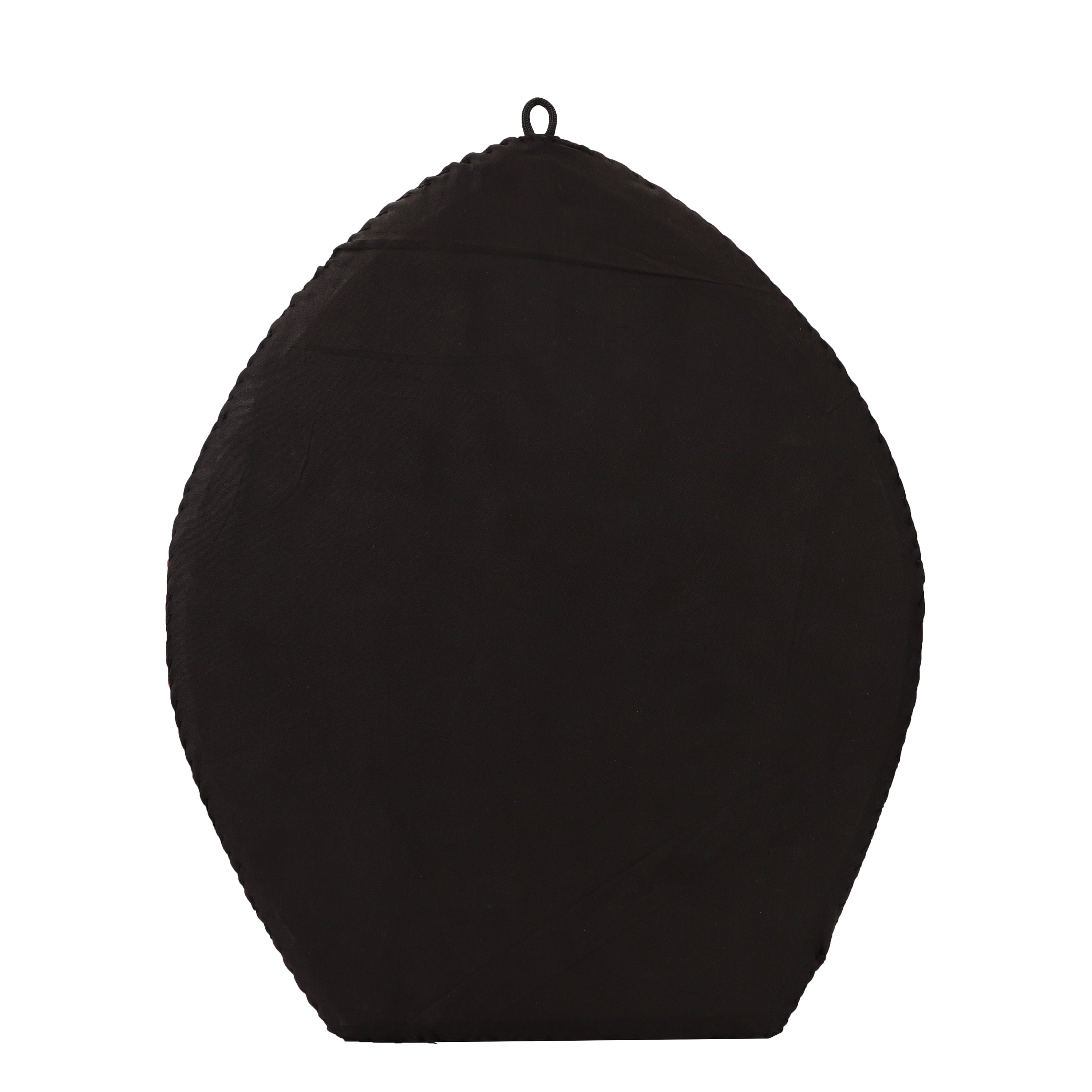 Red Beads and Stone Ganesh Metal Wall Art