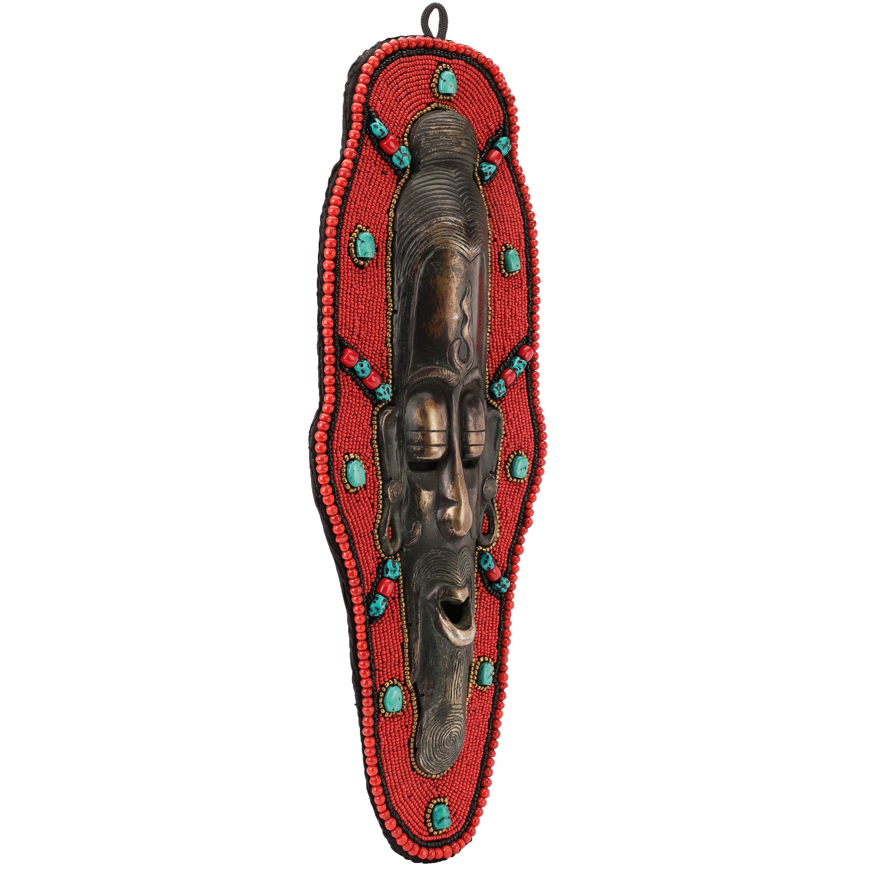 African Tribe Beads & Metal Wall Art (Single)