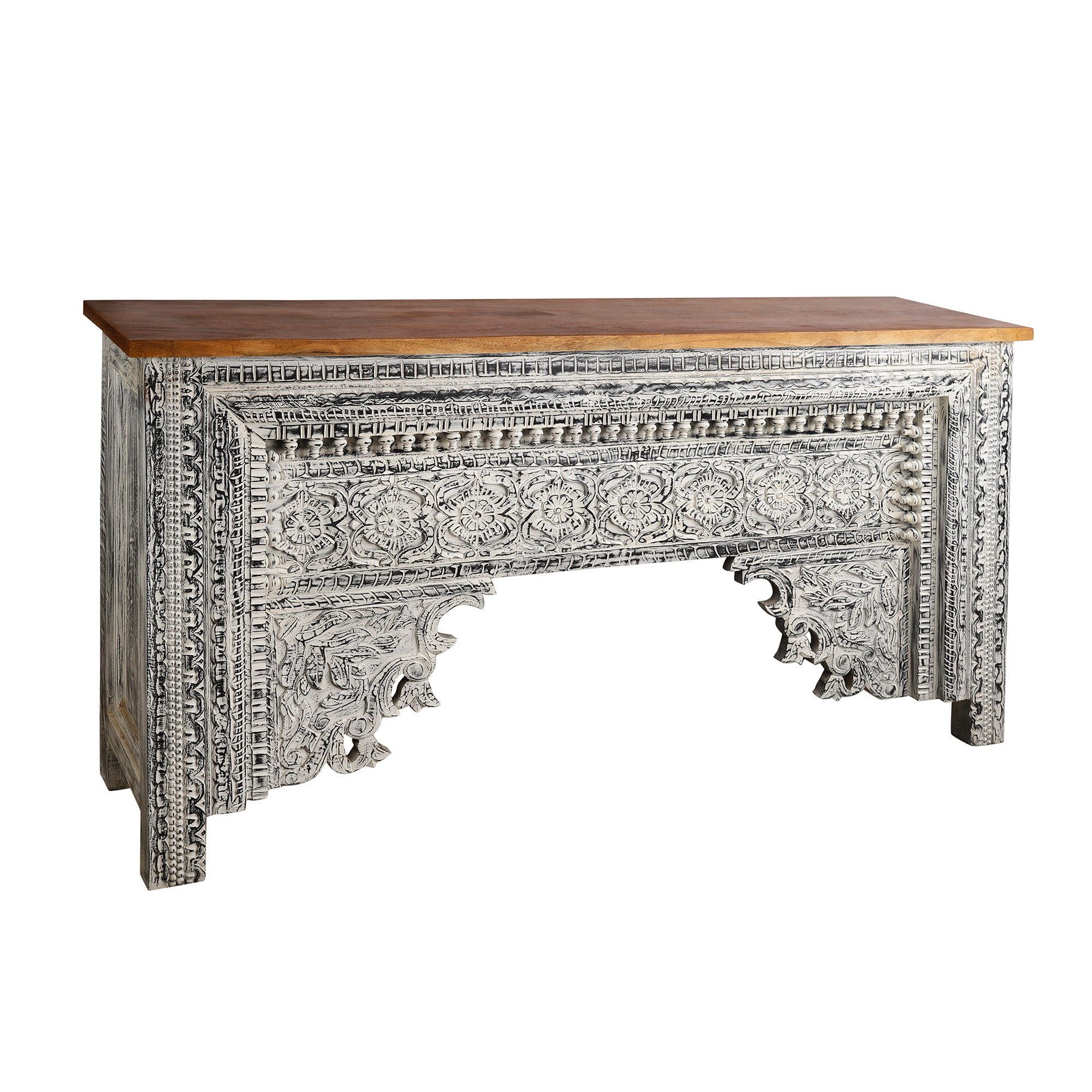Riwaayat Handcrafted Navy Blue Console Table