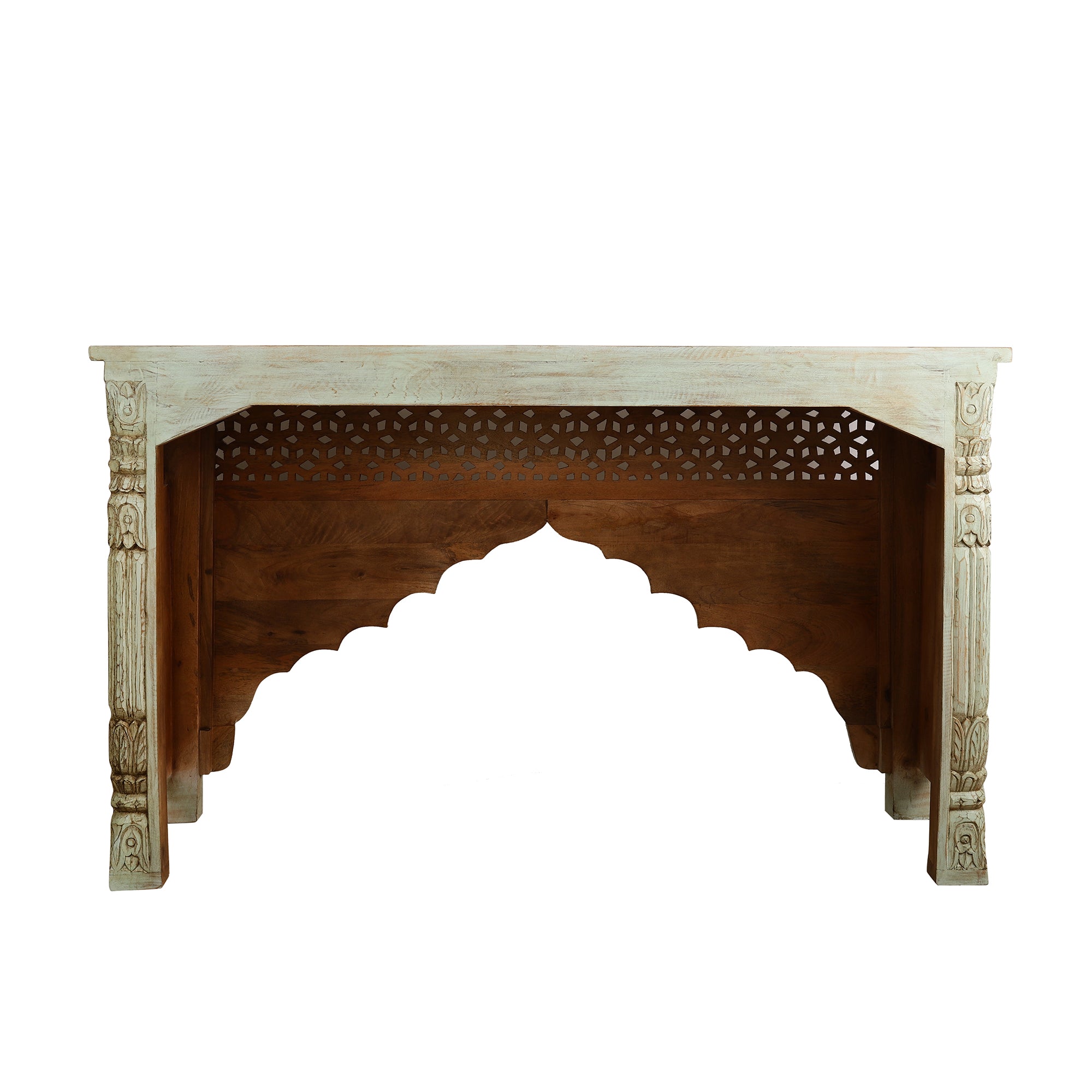 Mizaz Handcrafted Green Console Table