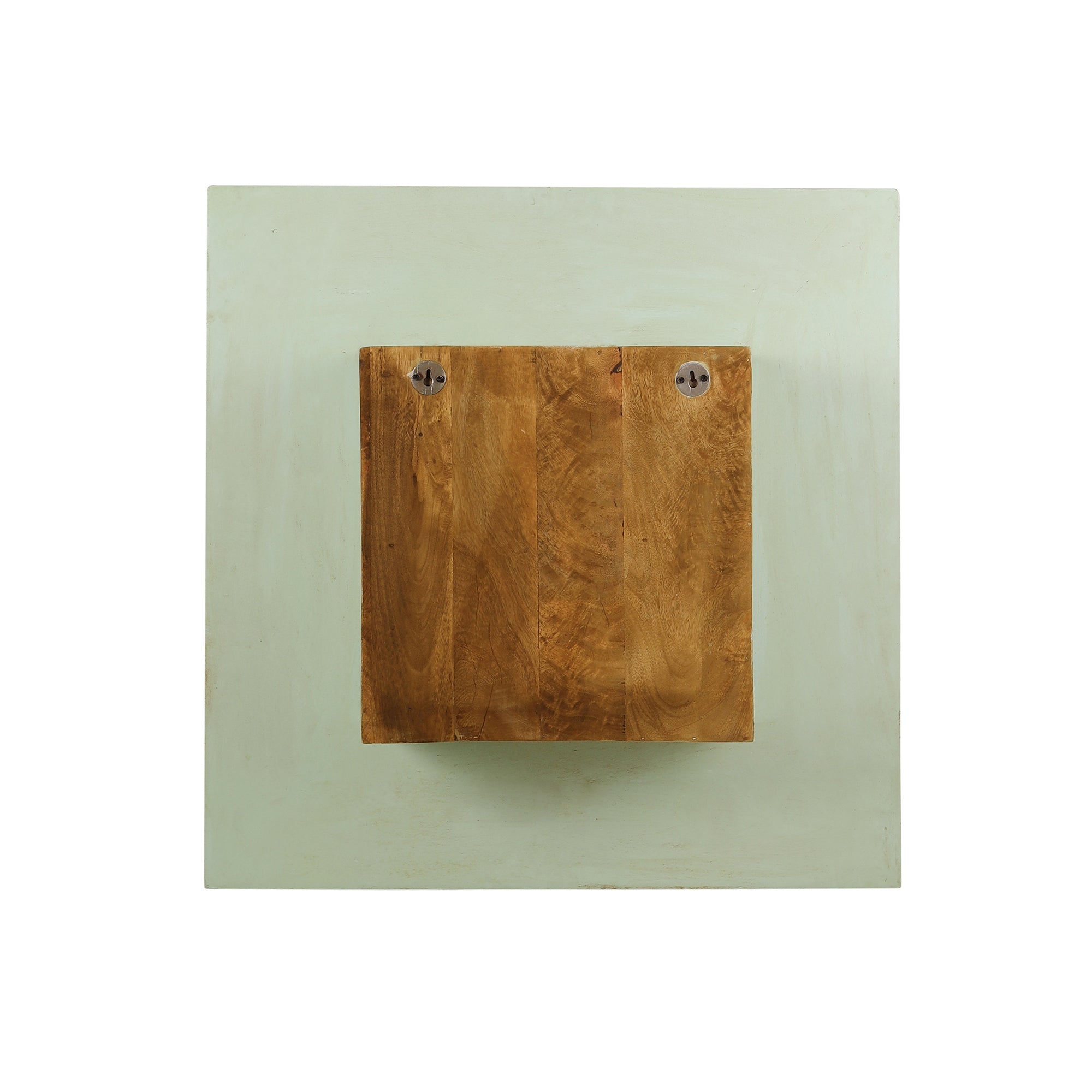 Inaayat Hand Carved Green Frame Wall Shelf