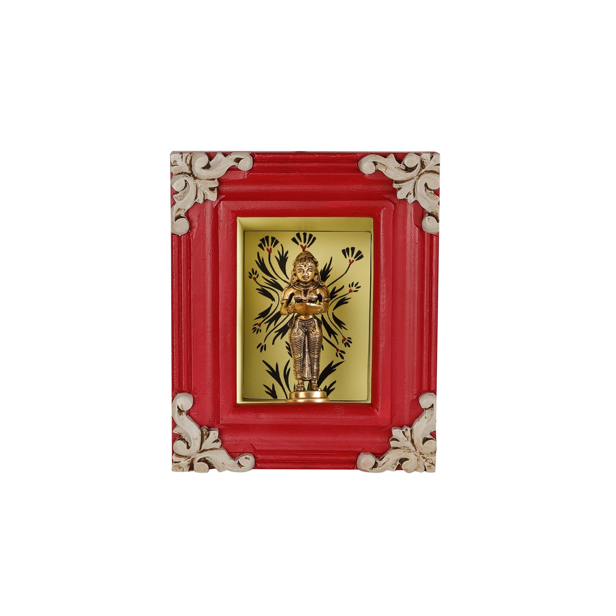 Naksh Red Wall Box Shelf