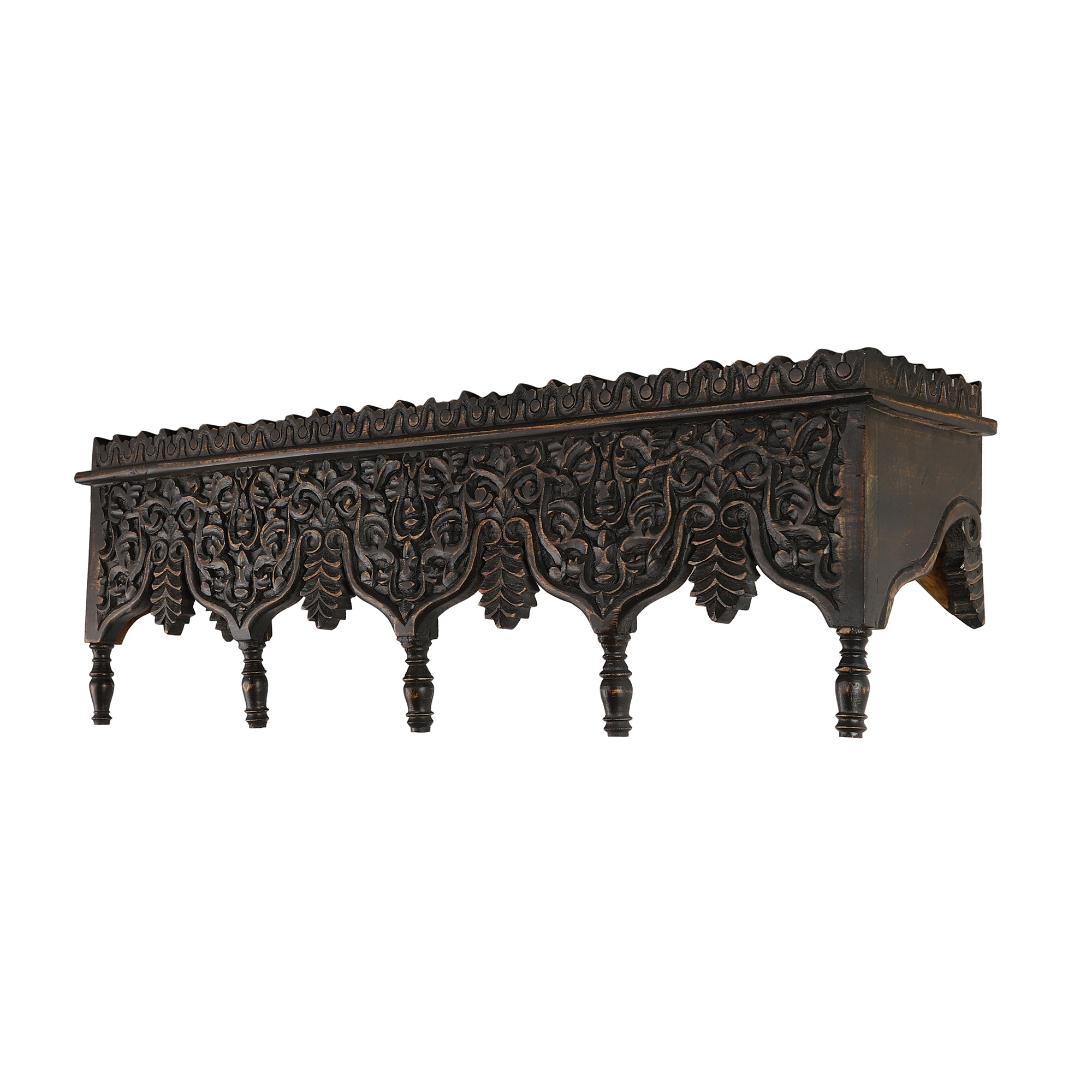 Noor Hand Carved Wall Shelf
