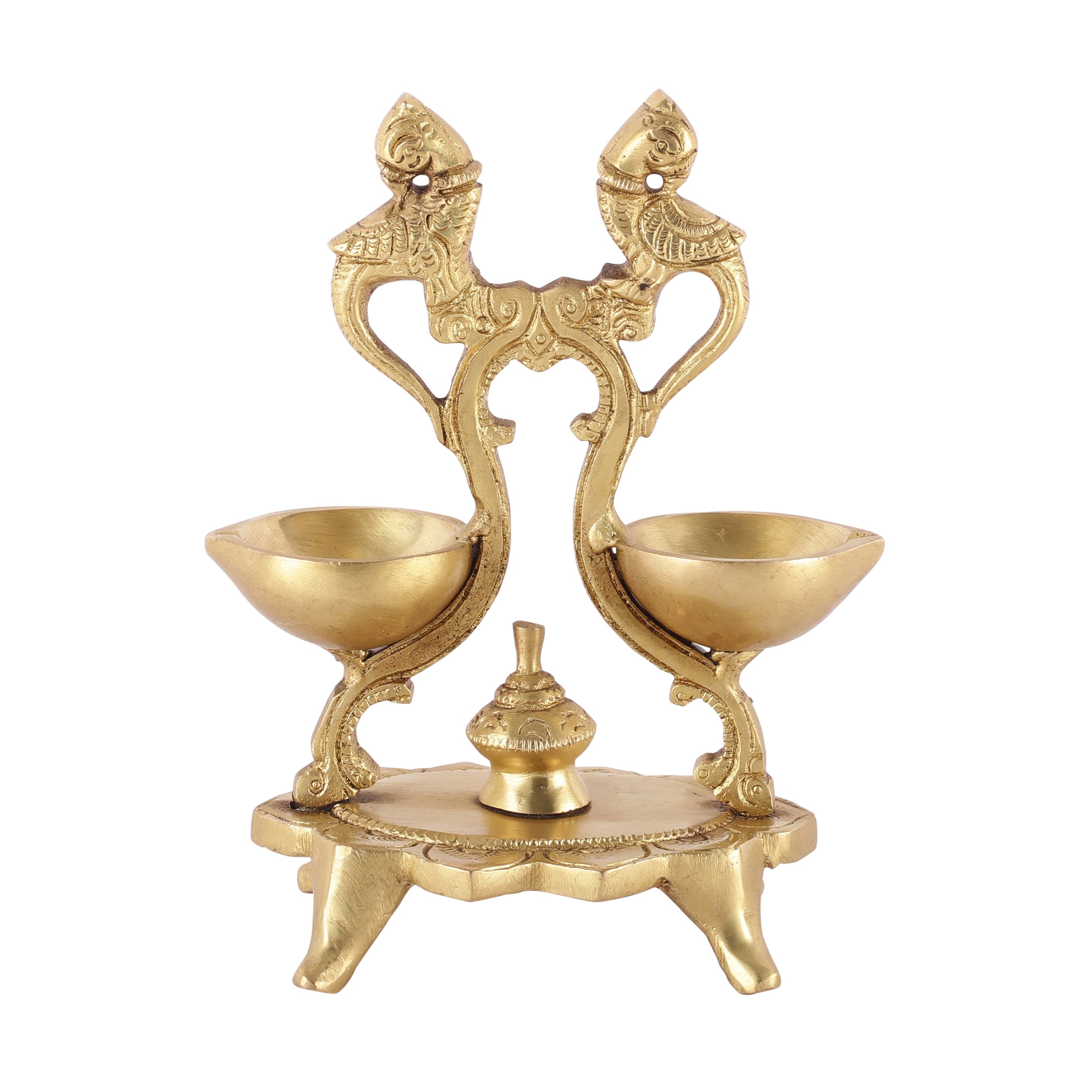 Two Parrot Oil Lamp