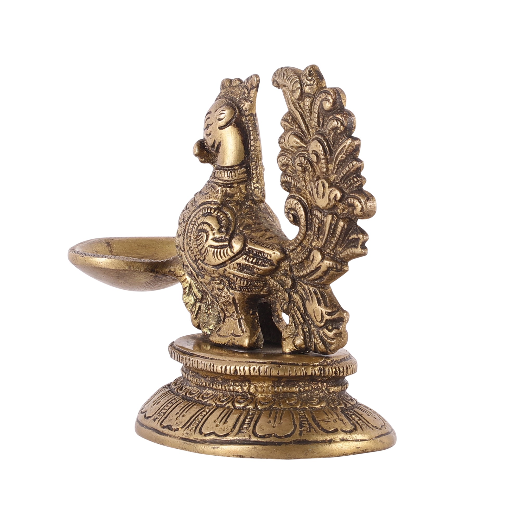 Peacock Oil Lamp