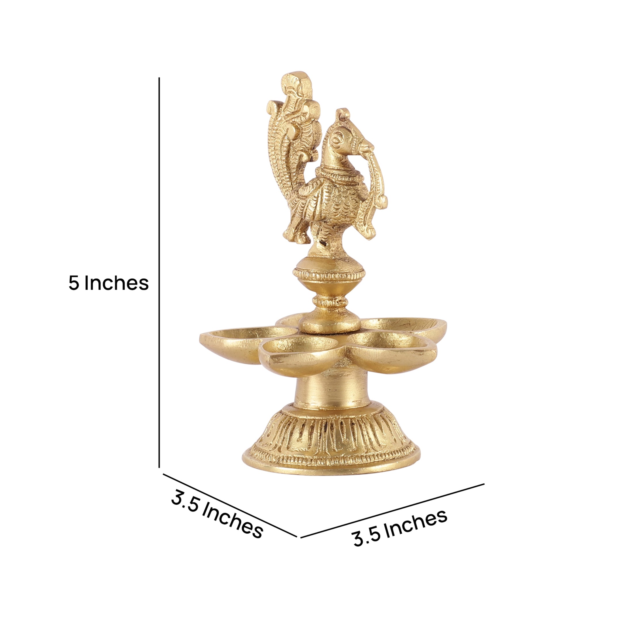 Peacock Five Petal Oil Lamp