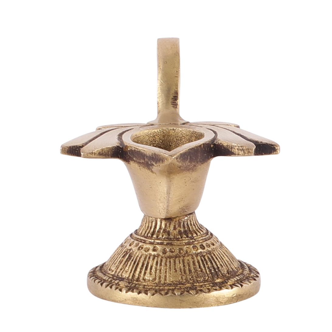 Lotus Handle Oil Lamp