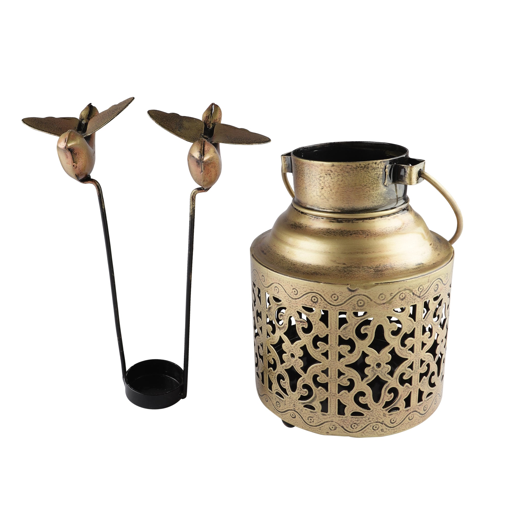 Meshed Bird Cage Candle Holder (Cylindrical)