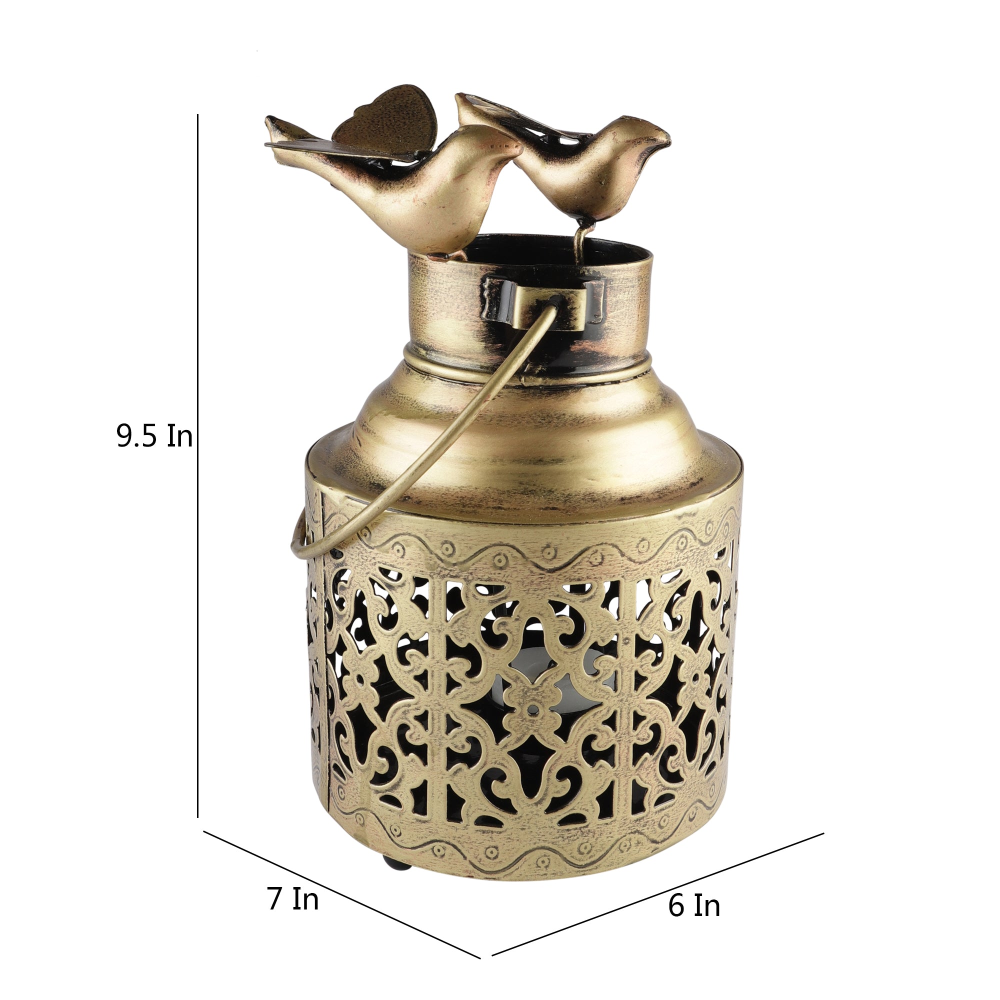 Meshed Bird Cage Candle Holder (Cylindrical)