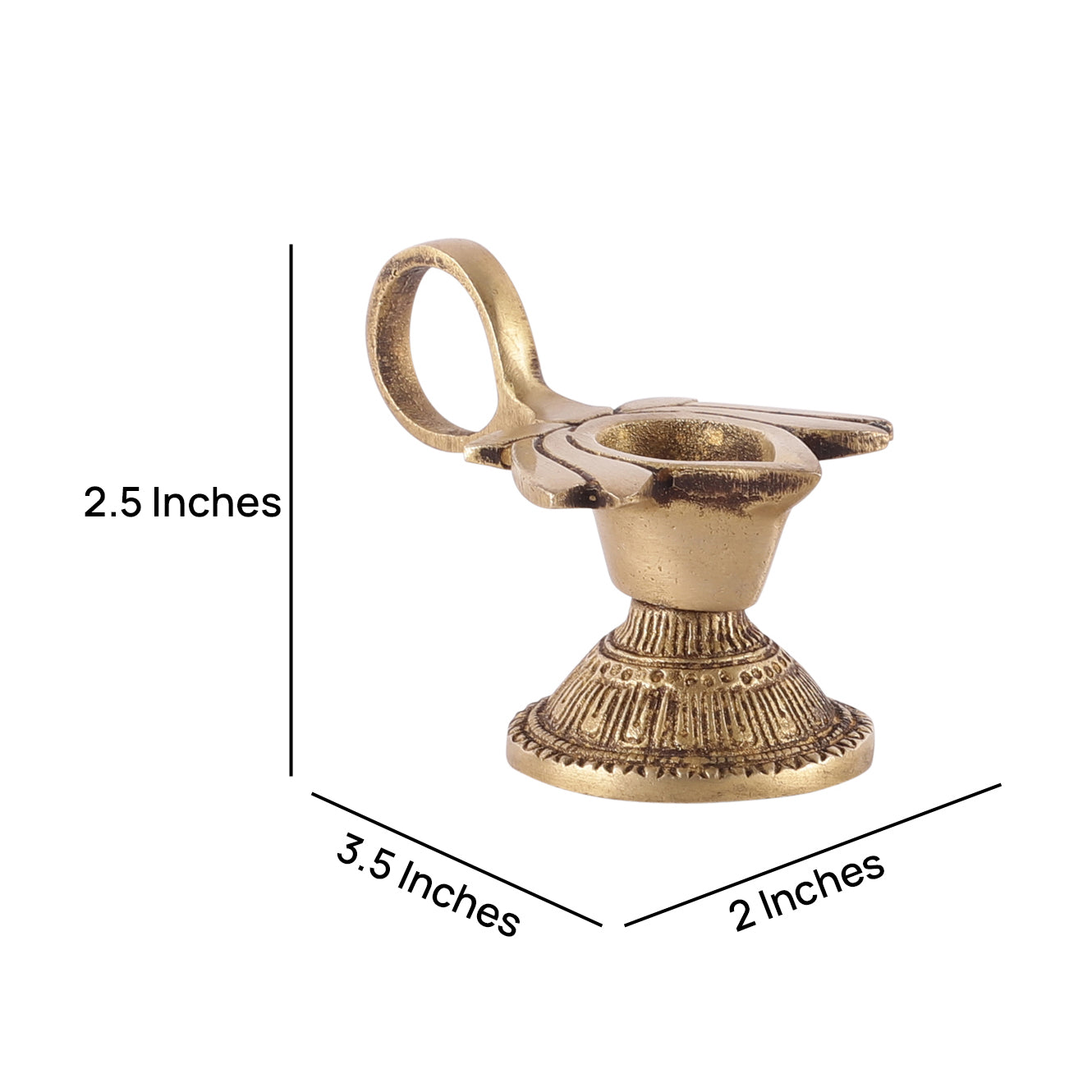 Lotus Handle Oil Lamp