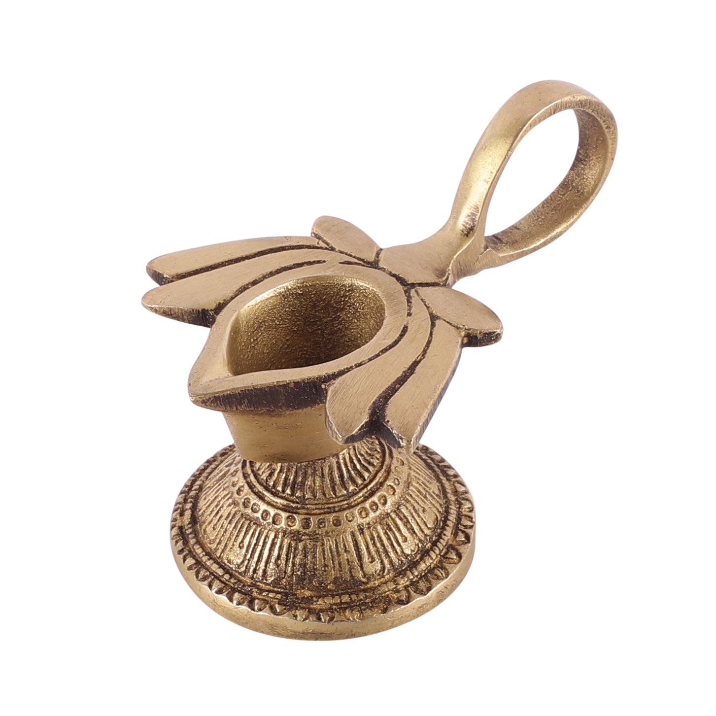 Lotus Handle Oil Lamp