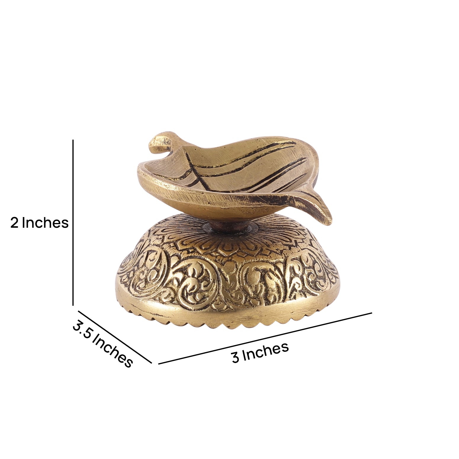 Mounted Leaf Oil Lamp