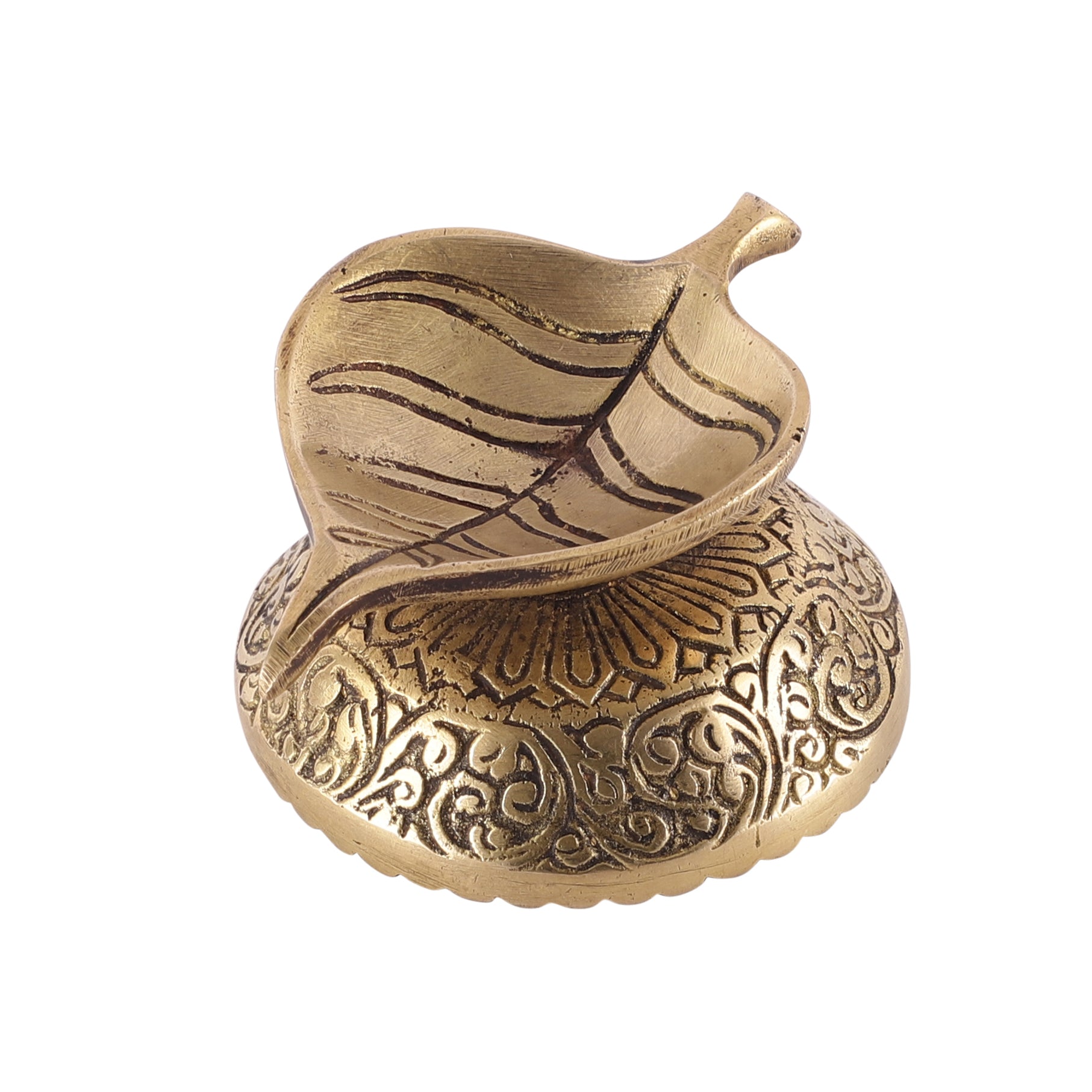 Mounted Leaf Oil Lamp