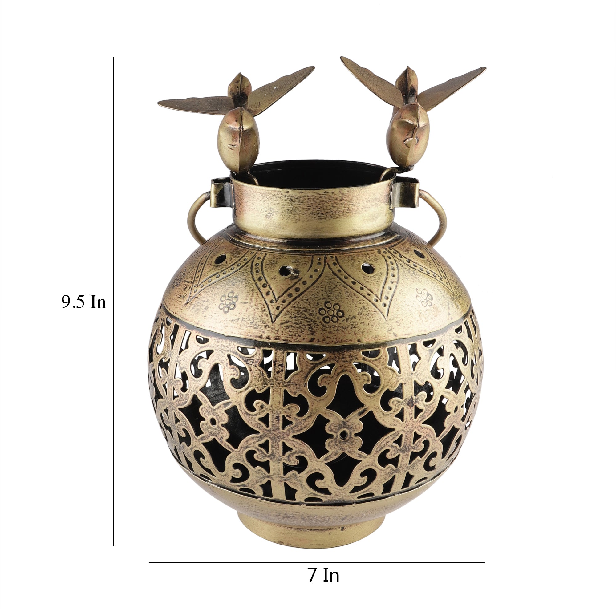 Meshed Bird Cage Candle Holder (Round)