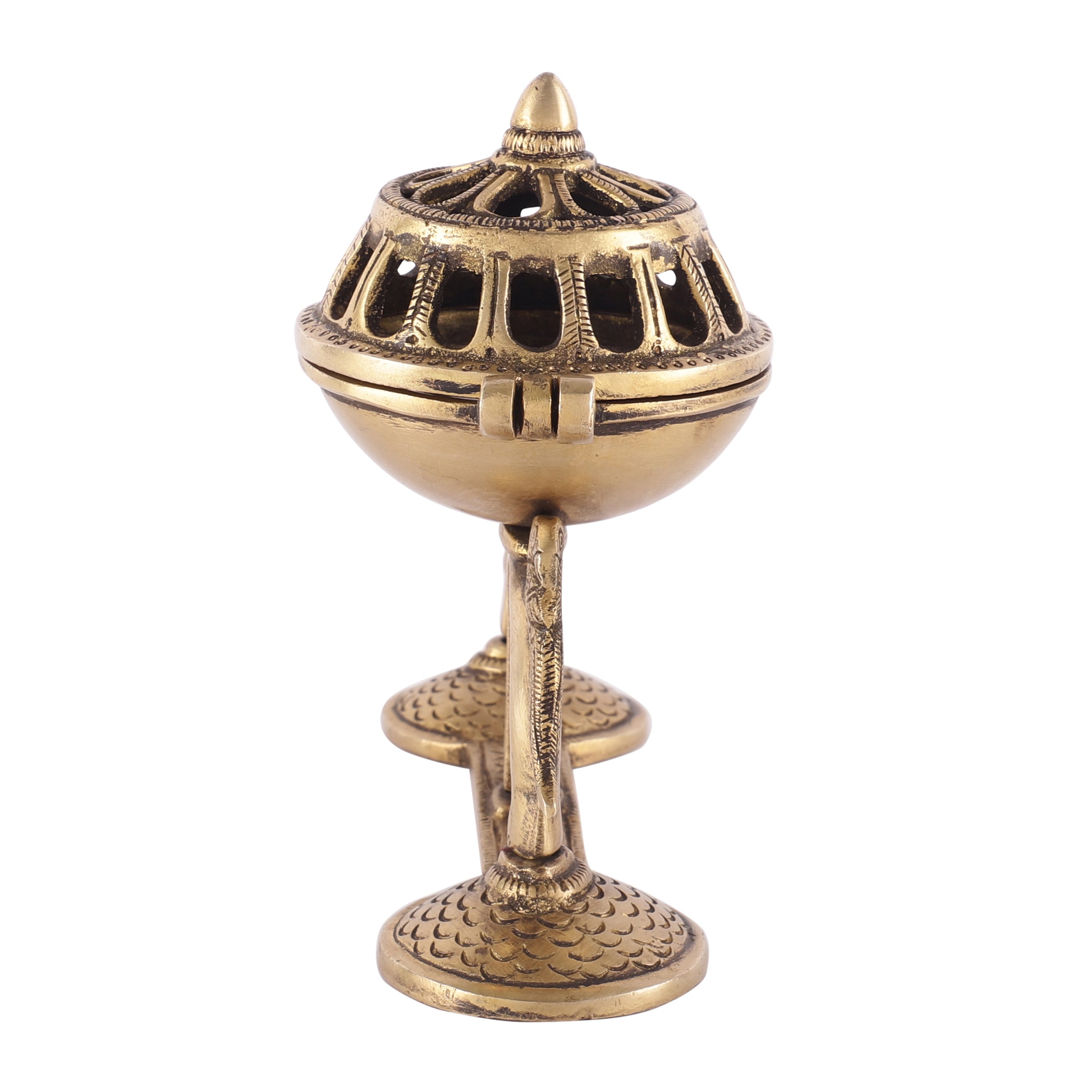 Gold Meshed Dome Incense Holder