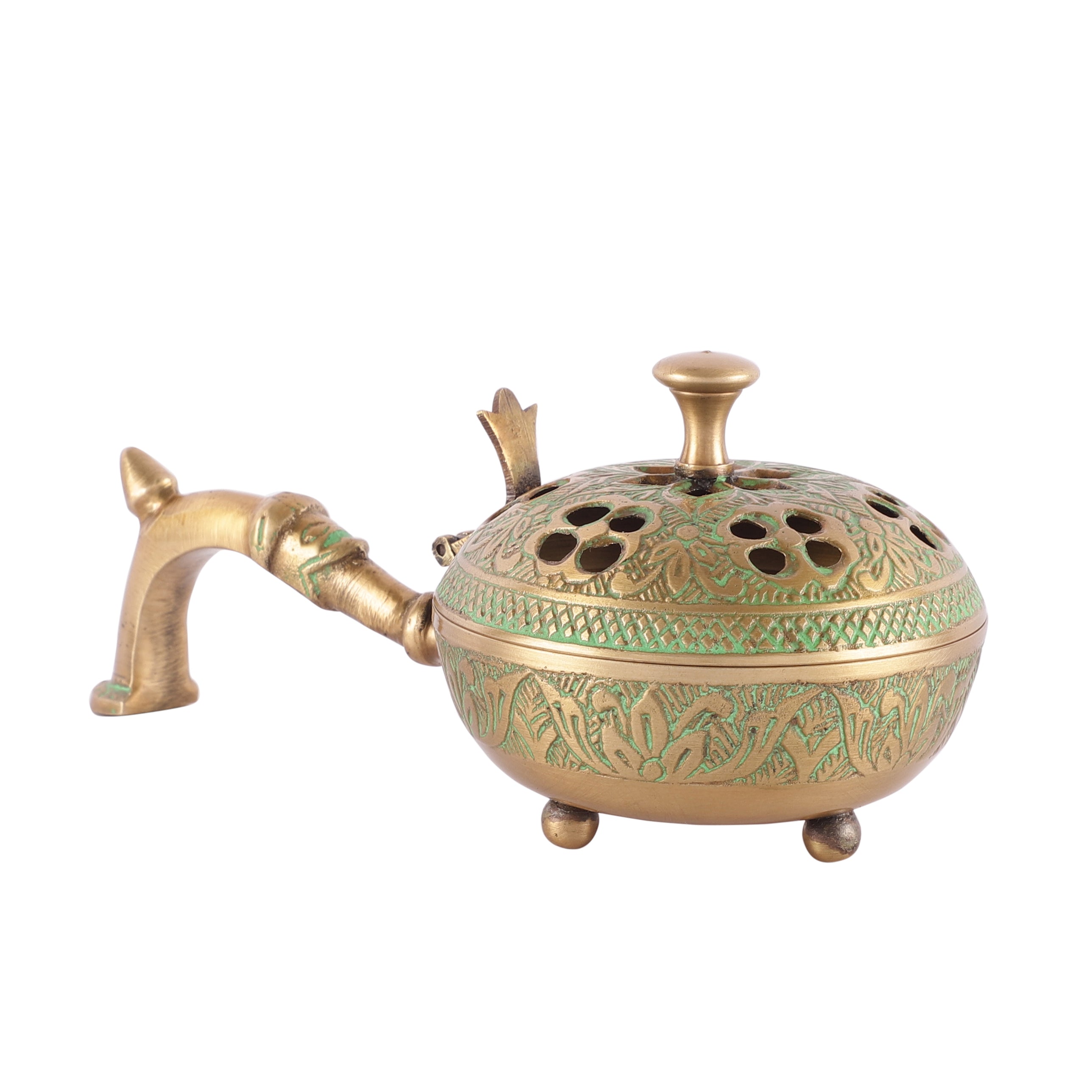 Floral Twig Handle Incense Holder