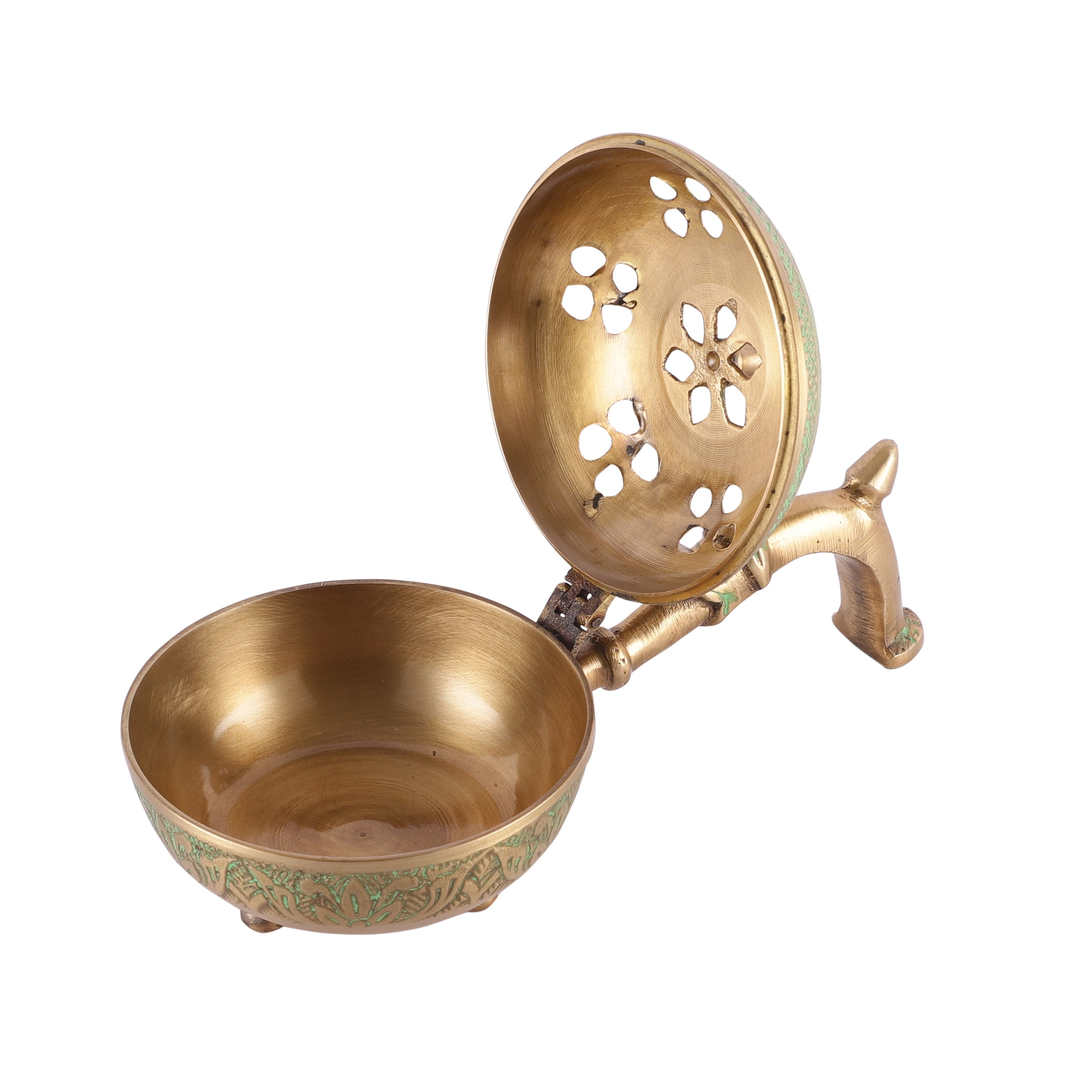 Floral Twig Handle Incense Holder