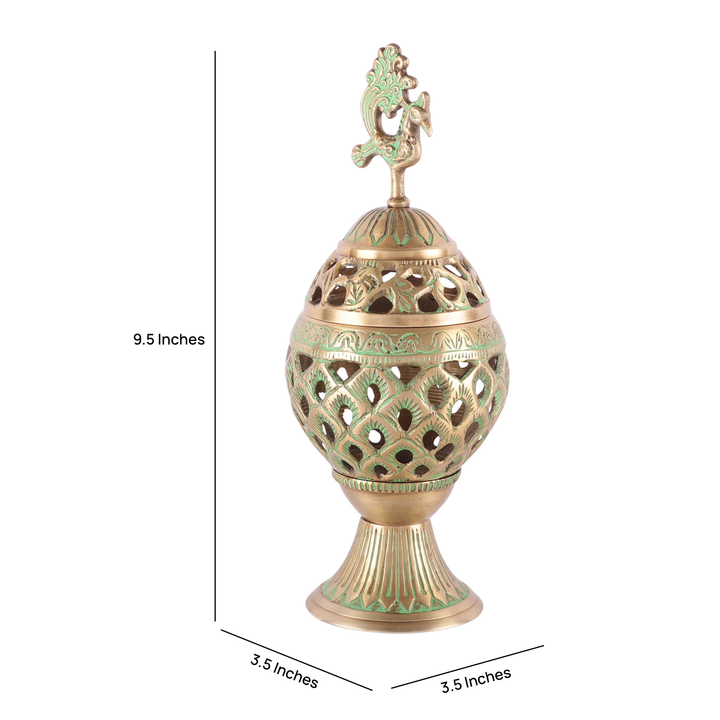Peacock Dome Incense Holder