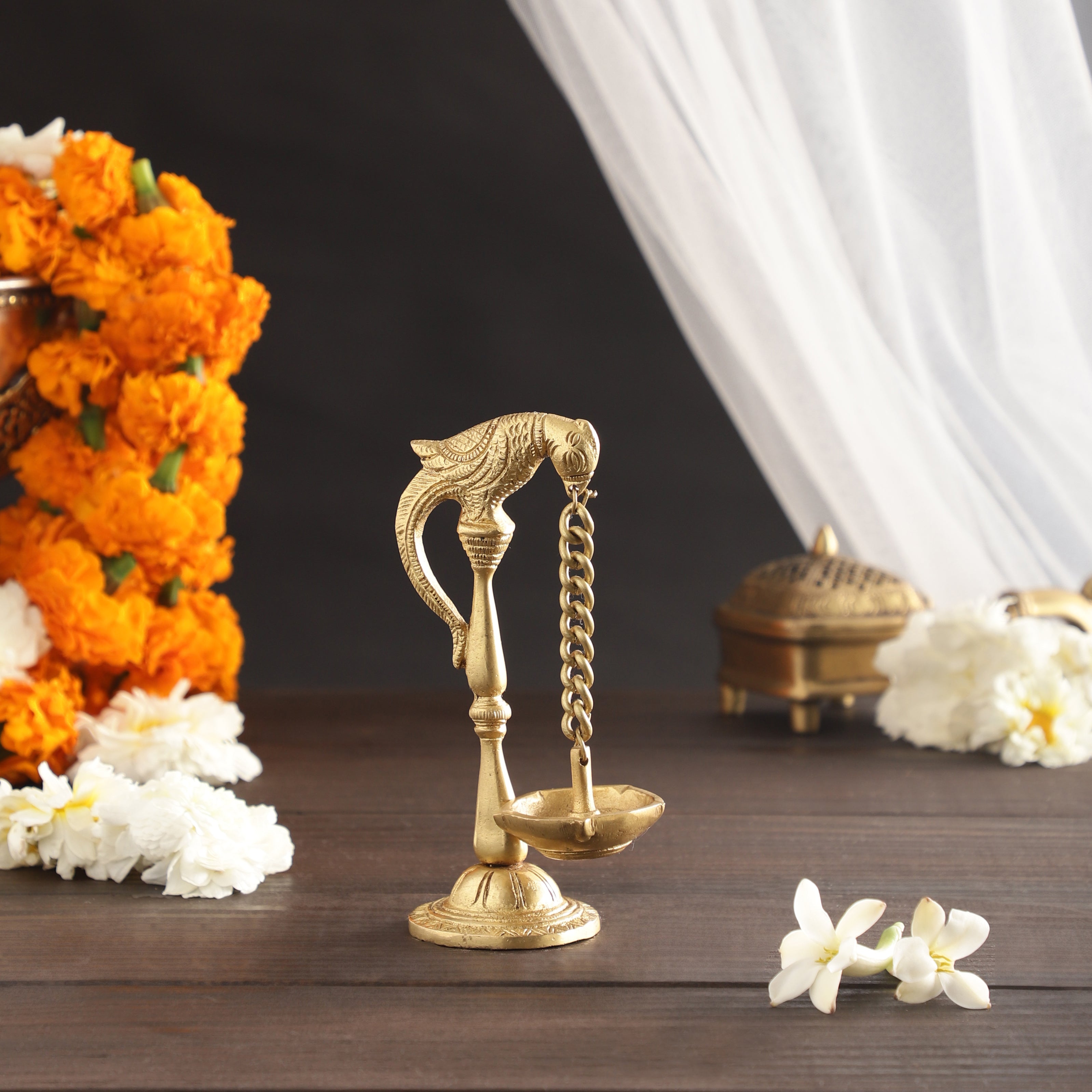 Parrot Hanging Oil Lamp