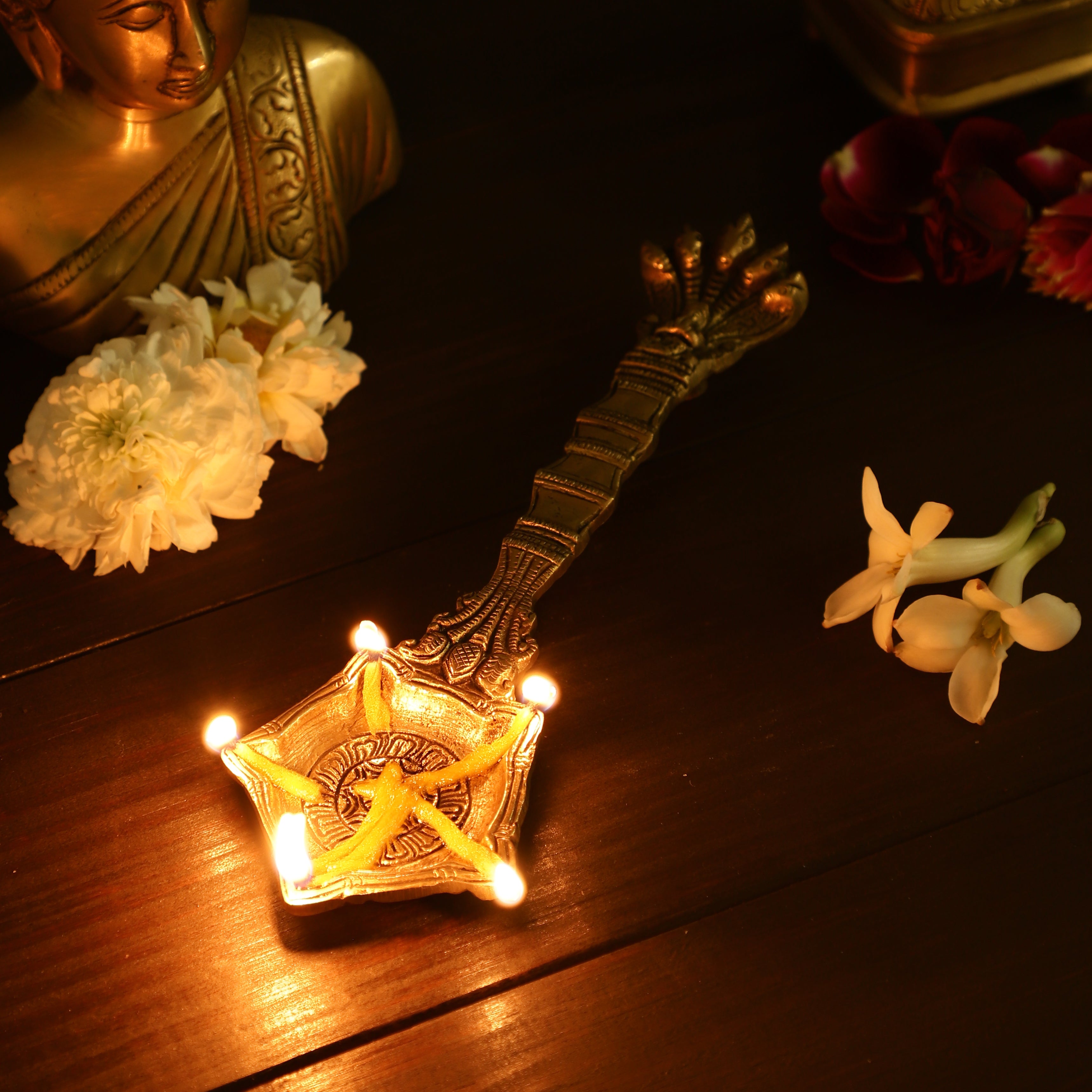 Five Wick Oil Lamp