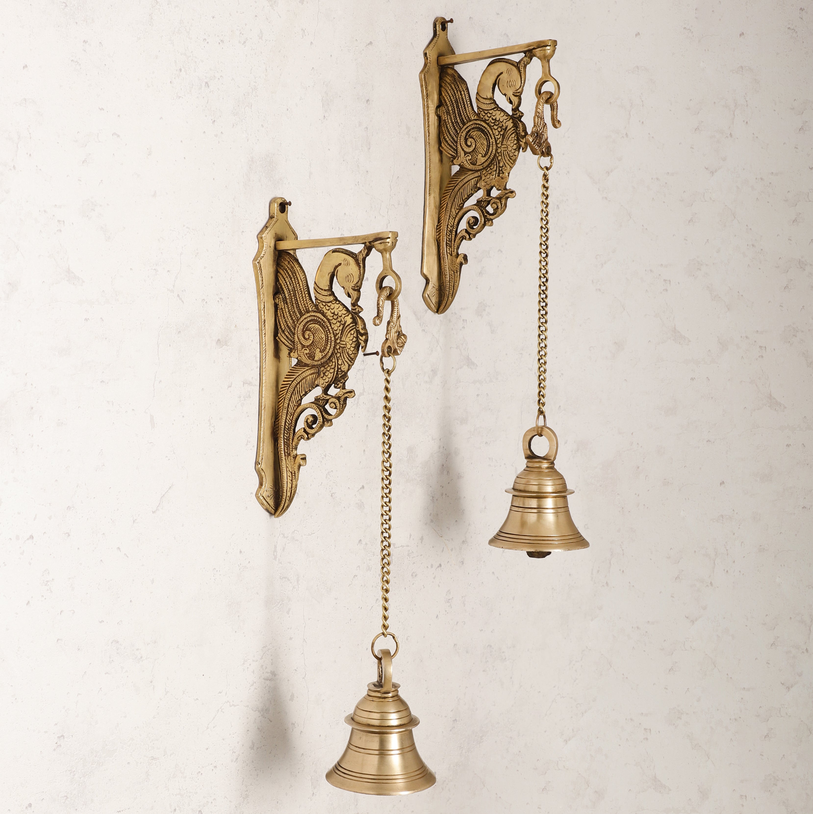 Brass Peacock Wall Hanger (Single)