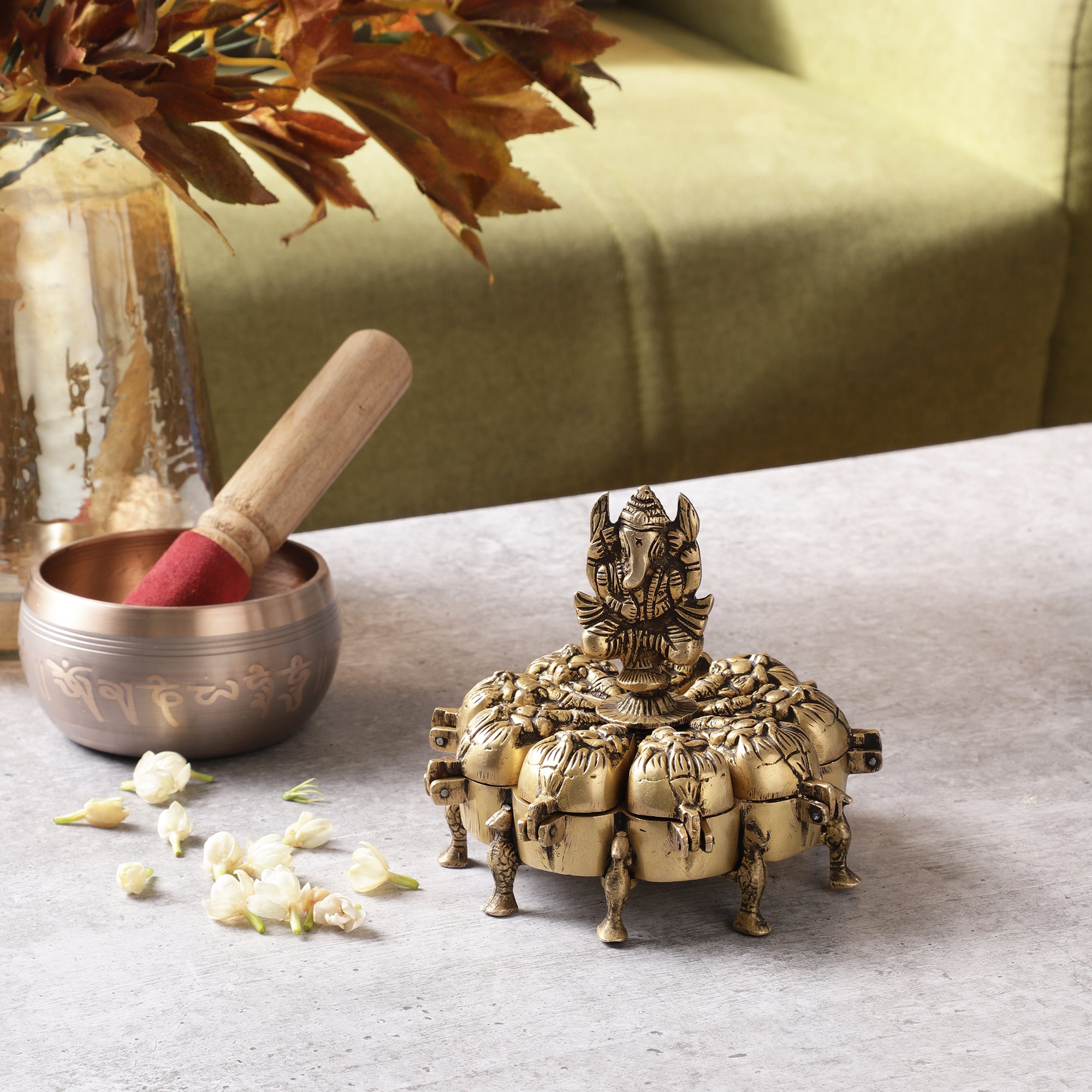 Ganesh Brass Pooja Box