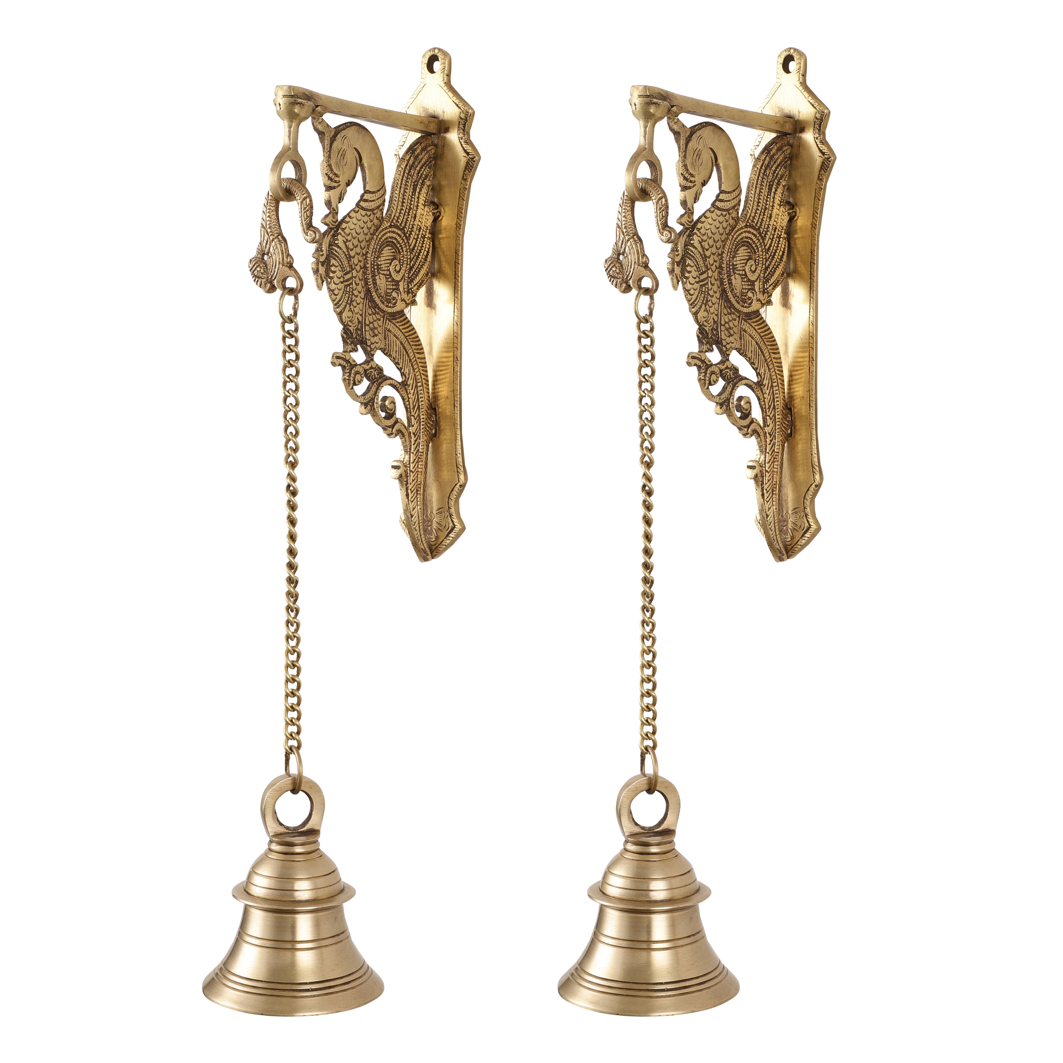 Brass Peacock Wall Hanger (Single)