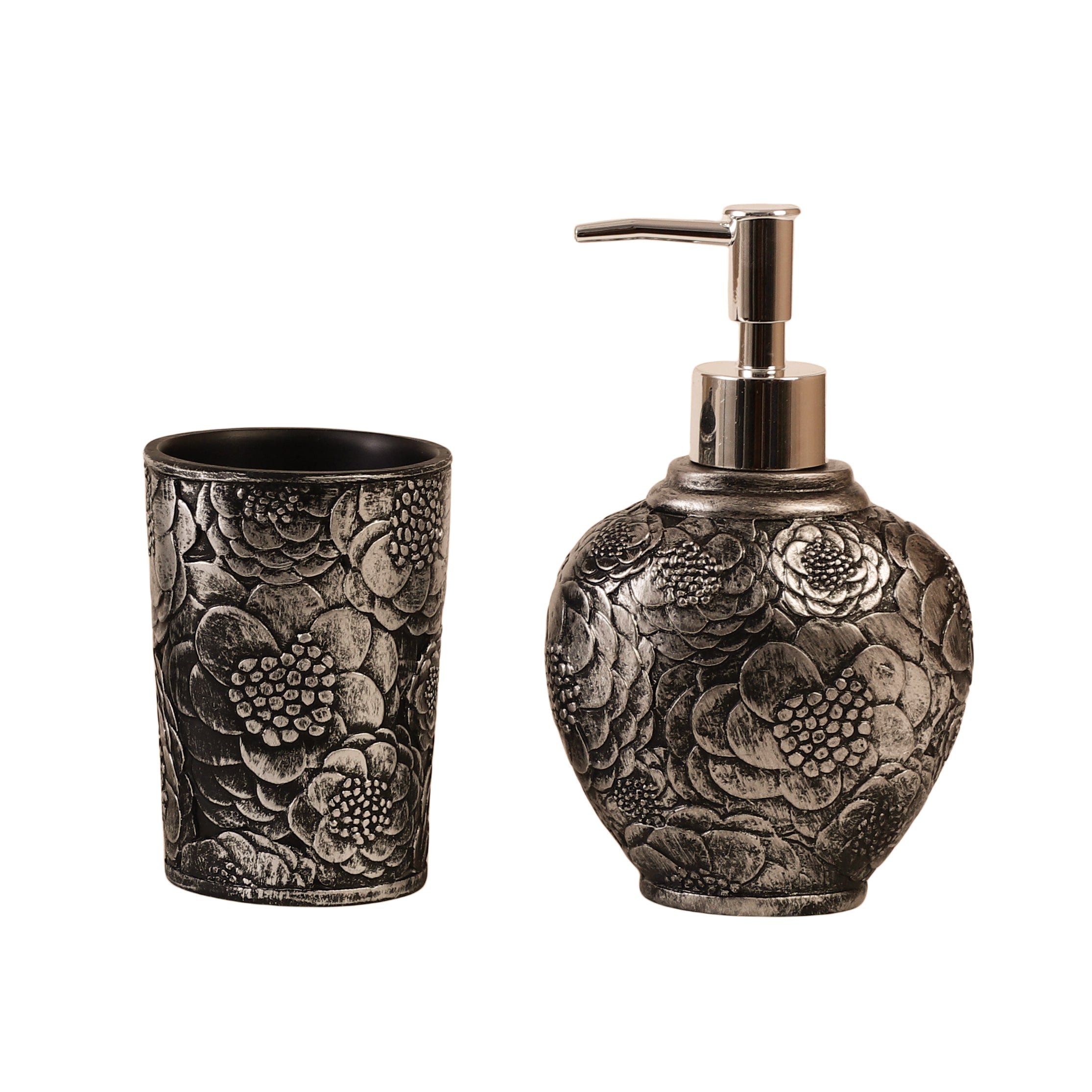 Floral Motif 4 Piece Bath Set