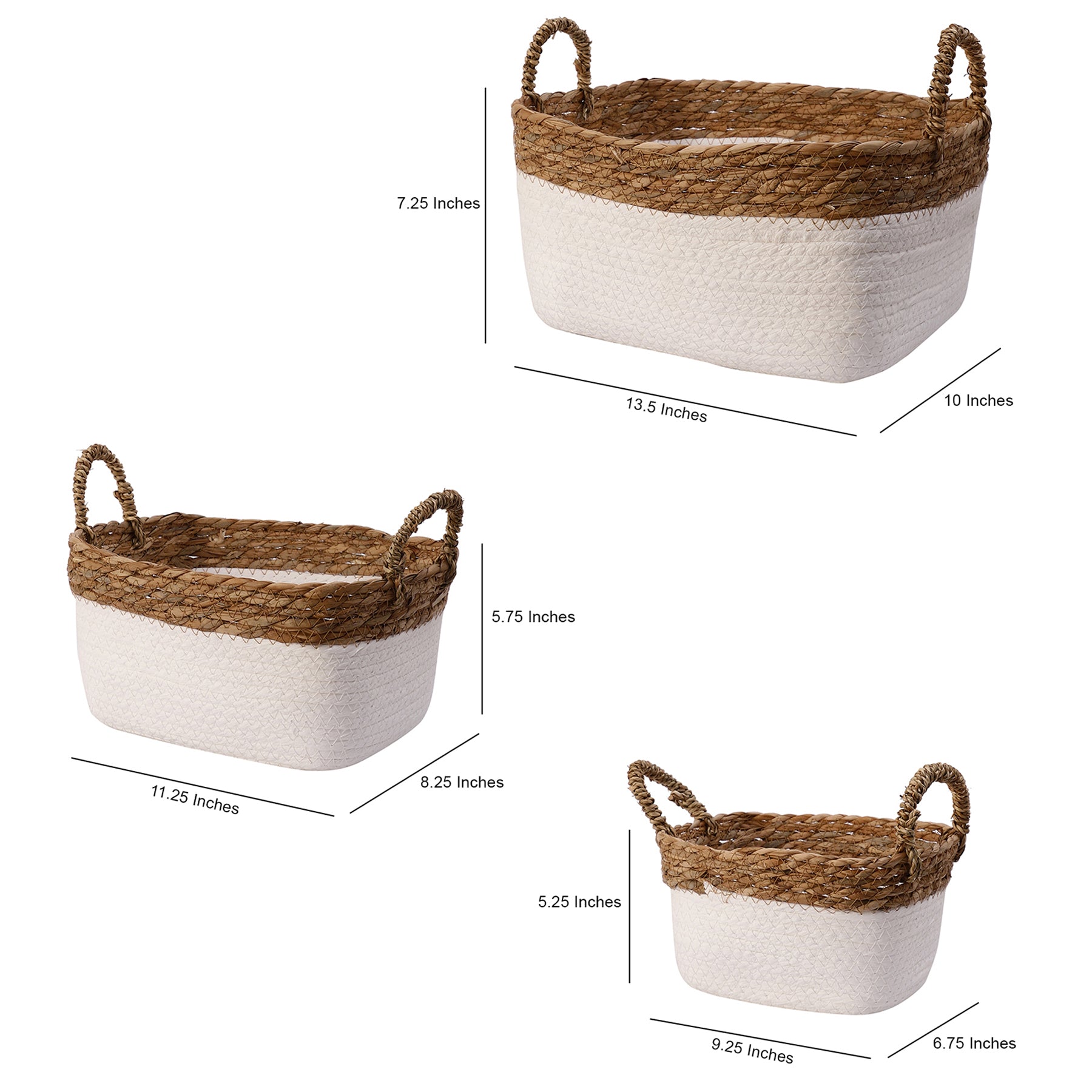 Coastal Braids Storage Baskets (Set of 3)
