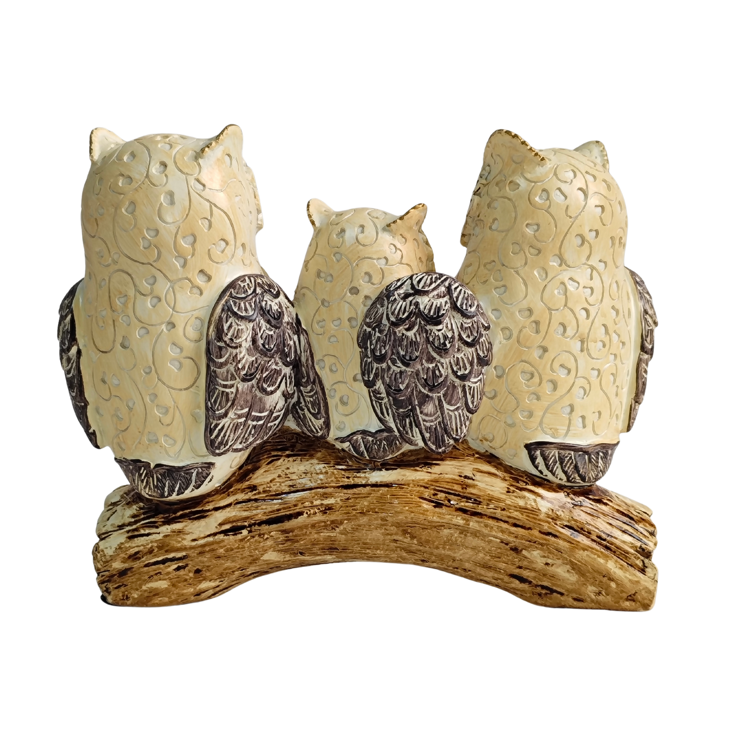 Dream Catchers Four Owl Family (Cream)