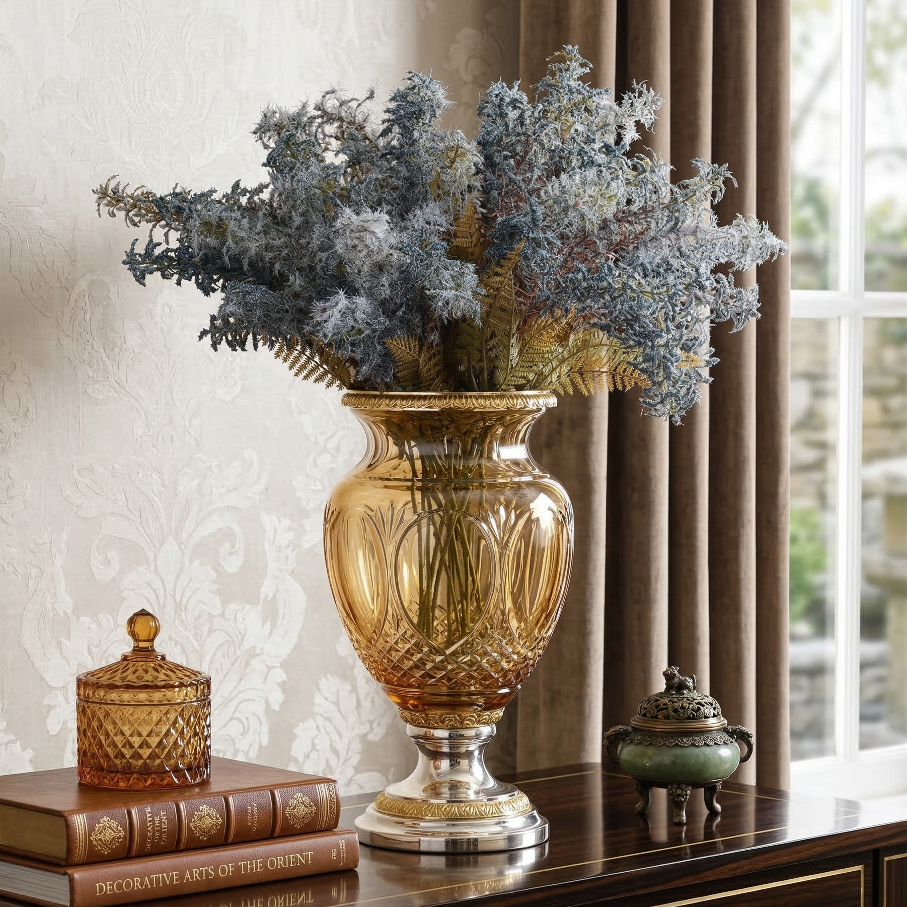 Blue Feather Fern Bunch (Single)