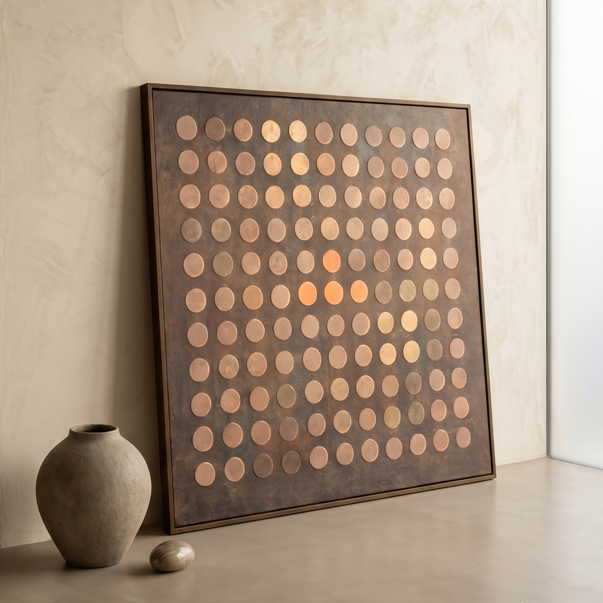 Copper Constellation Textured Canvas
