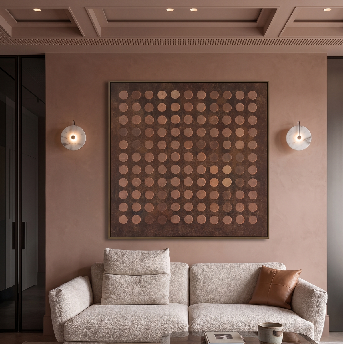 Copper Constellation Textured Canvas