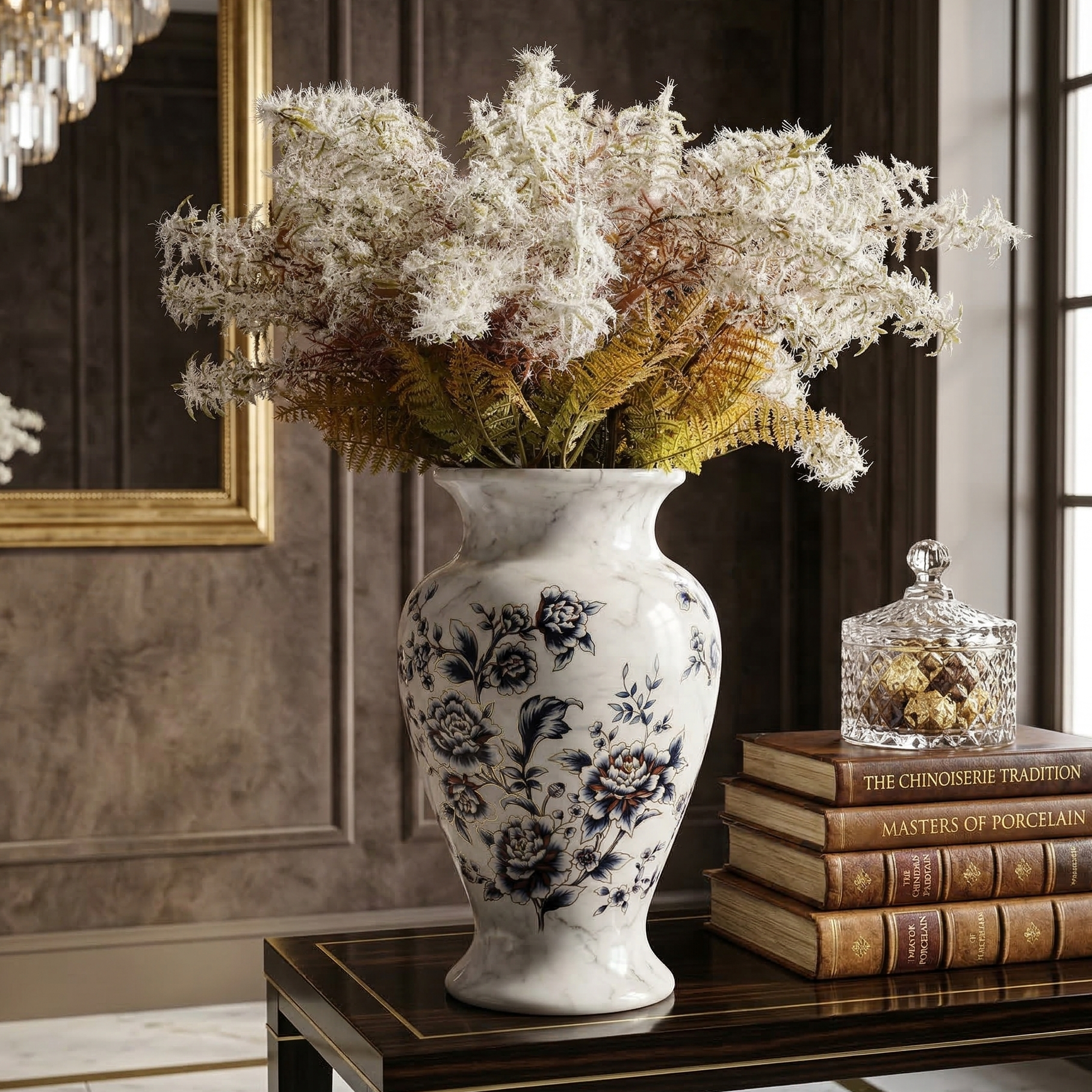 Cream Feather Fern Bunch (Single)