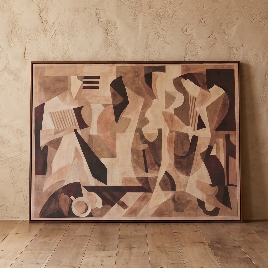 Cubist Reverie Textured Canvas