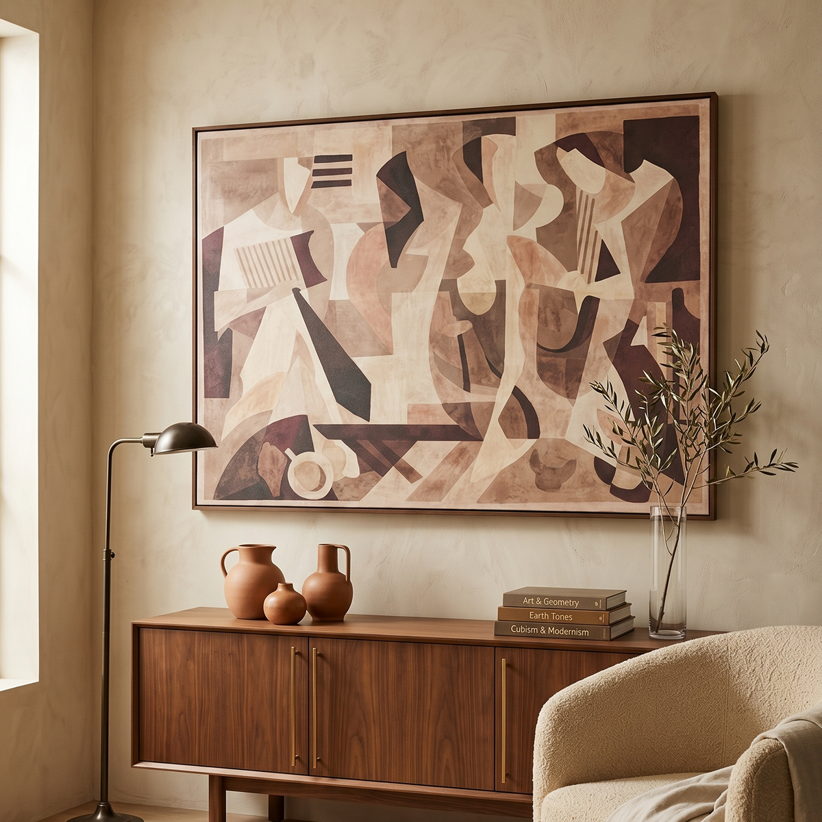 Cubist Reverie Textured Canvas